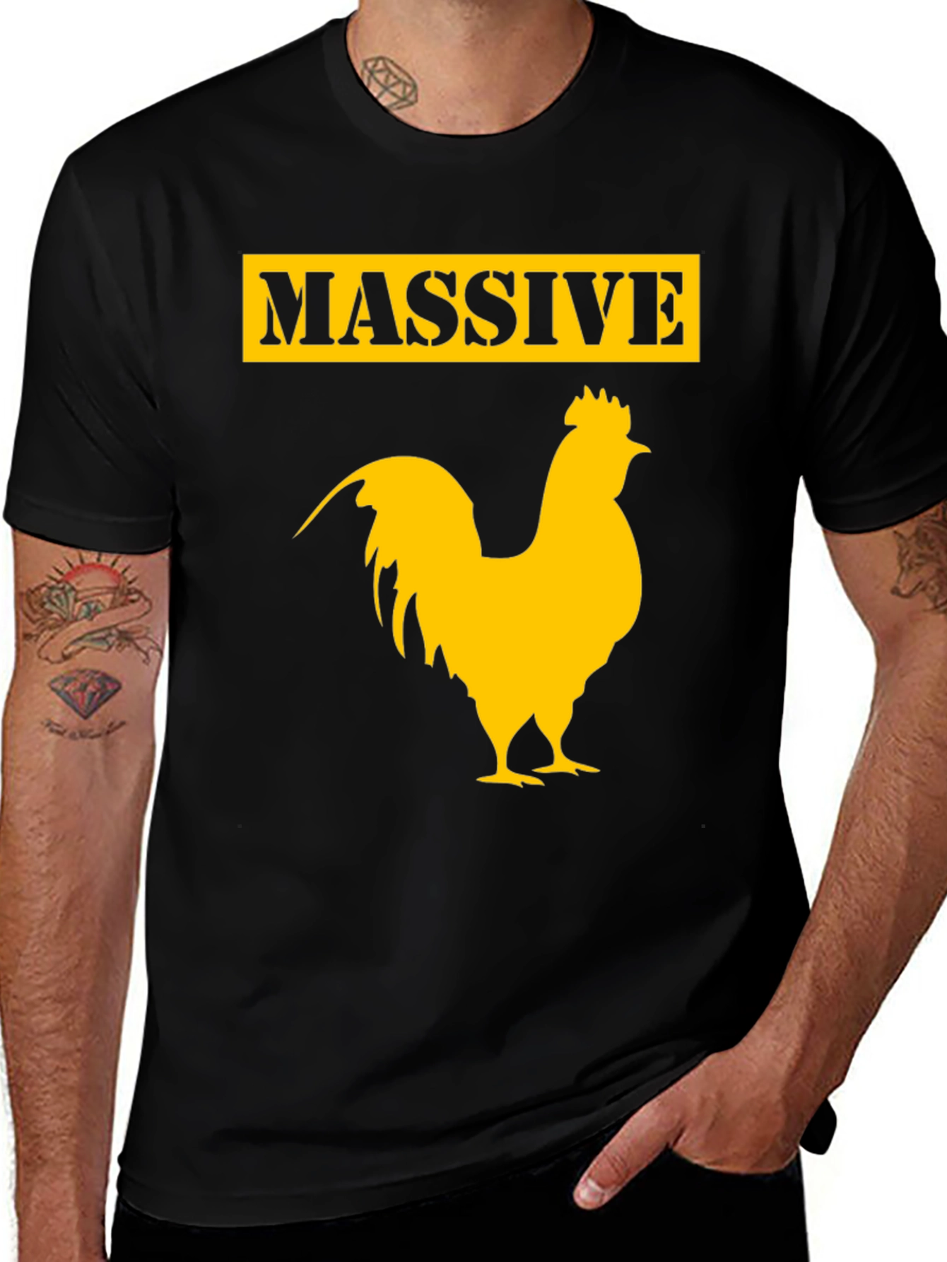 Massive Rooster Graphic Tee - Funny Chicken T-Shirt