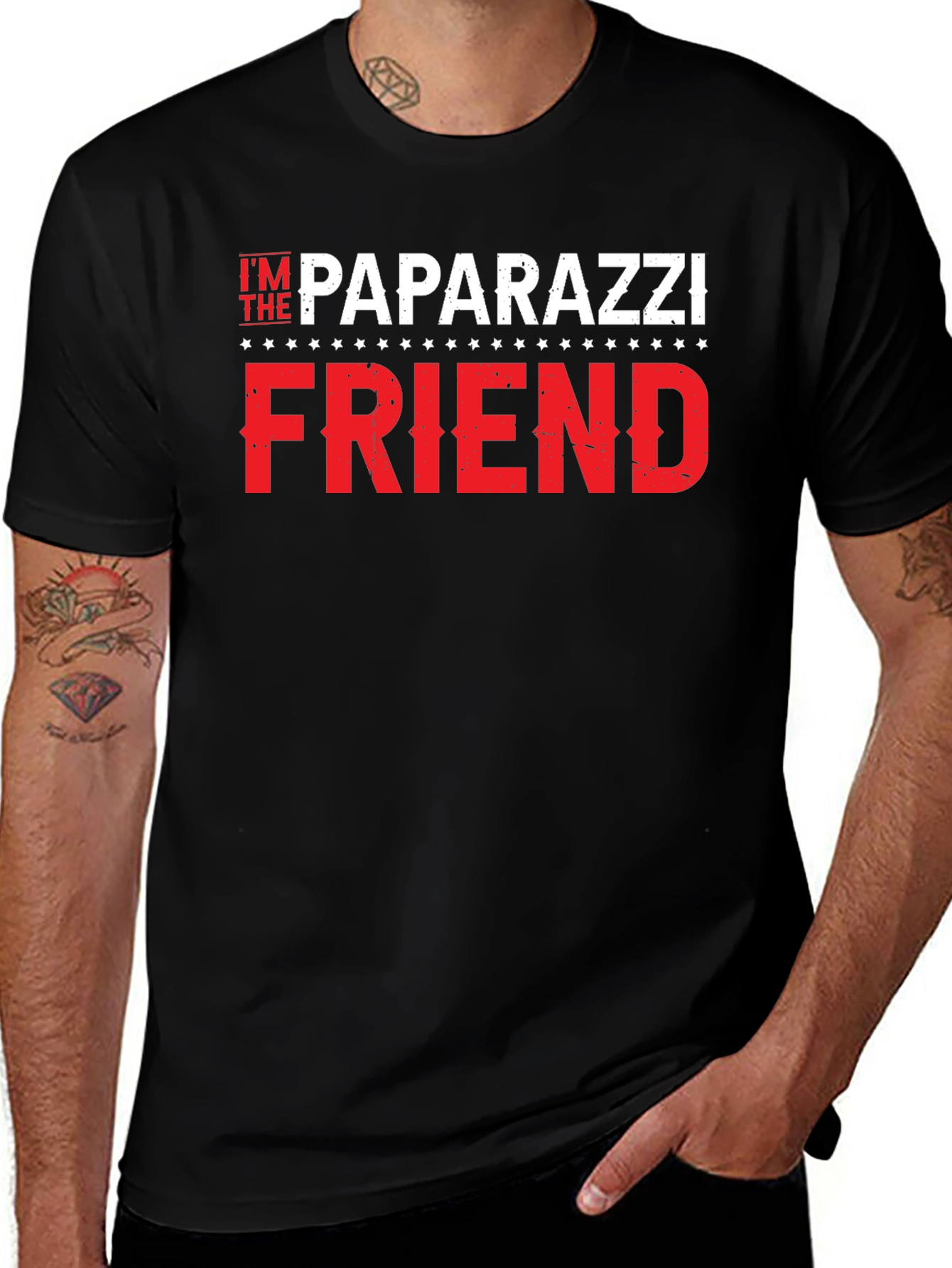 Variant 15 of I'm The Paparazzi Friend Black T-Shirt