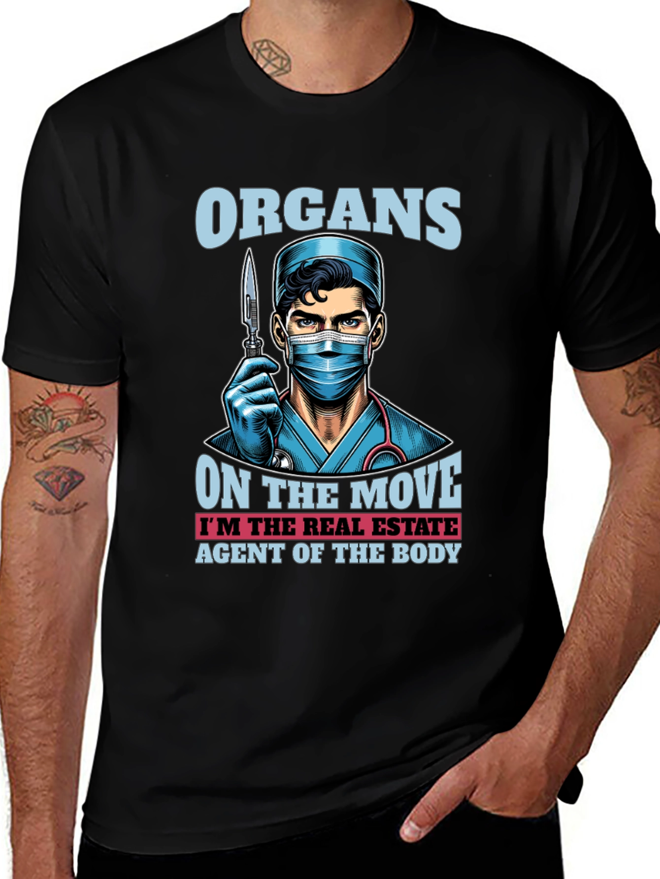 Organ Transplant Surgeon Real Estate Agent Body T-Shirt