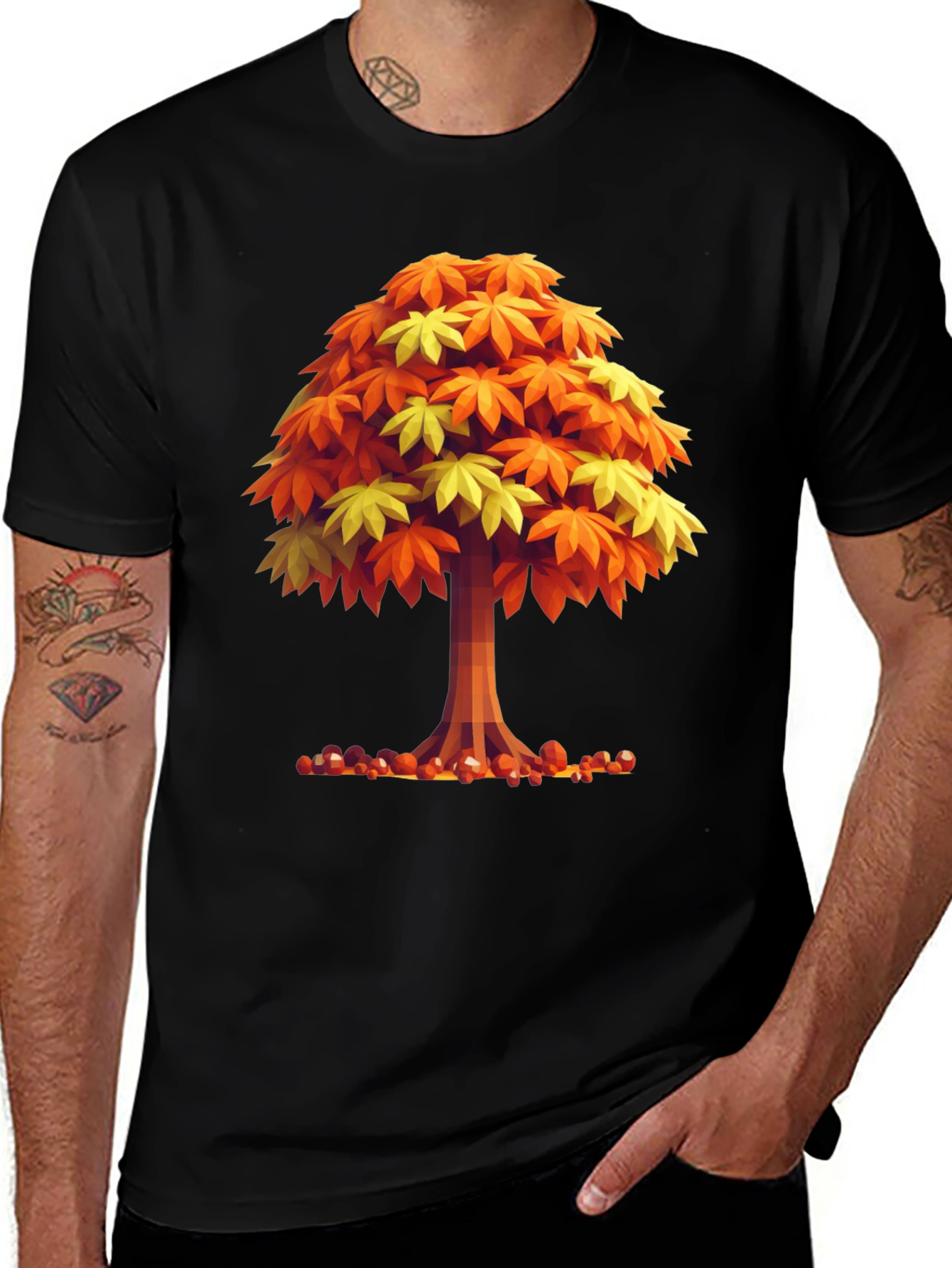 Variant 2 of Fall Tree Graphic Tee - Nature Inspired Men's T-Shirt