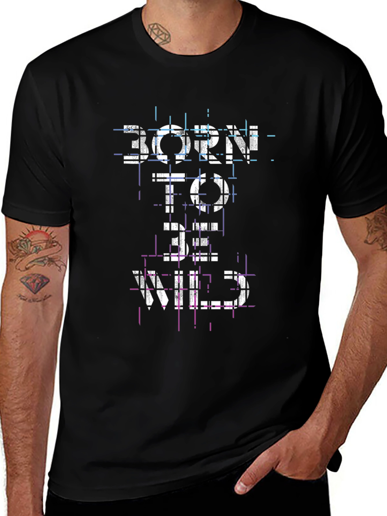 Variant 13 of Born to Be Wild Black Graphic Tee