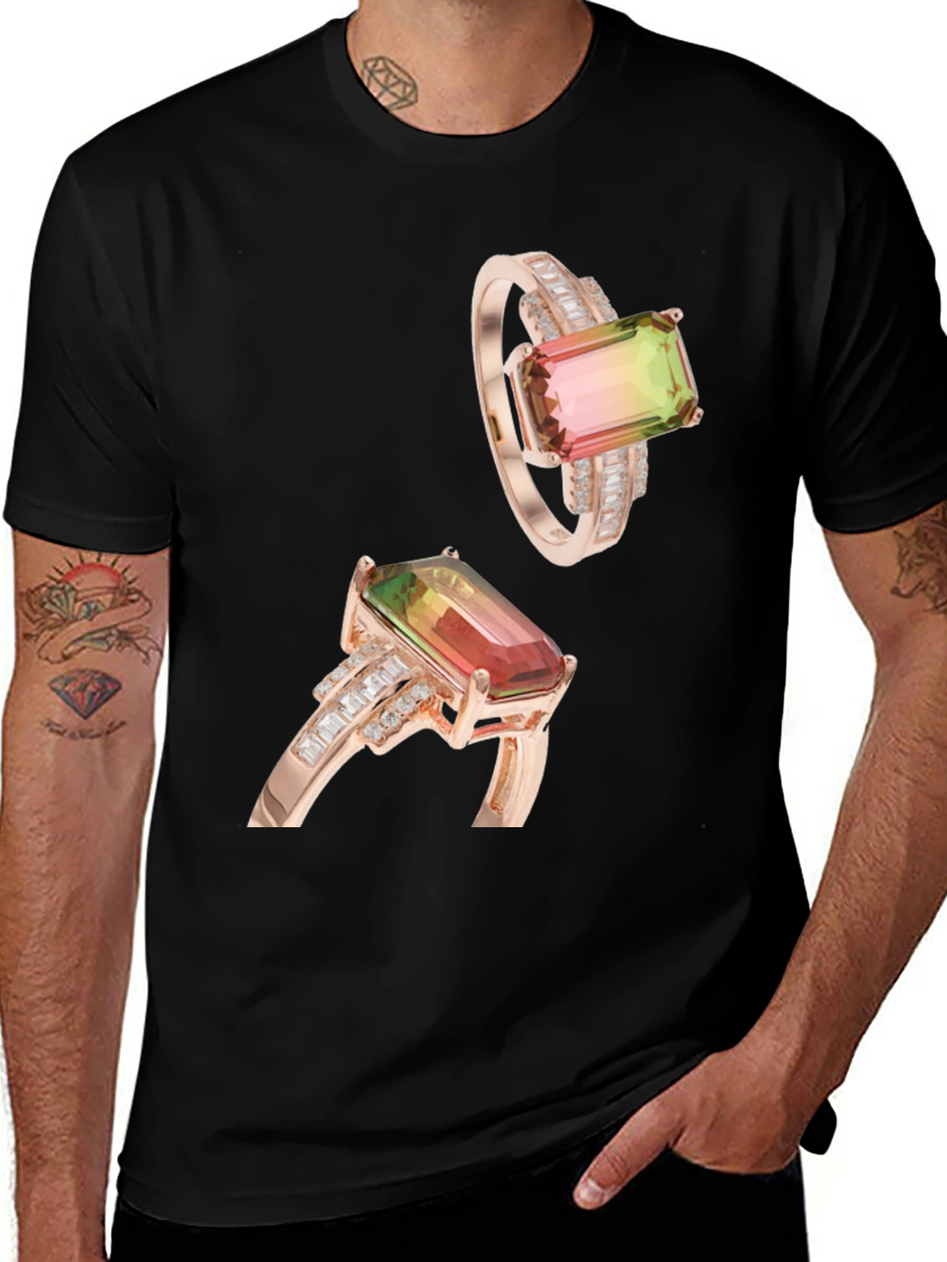 Stylish T-Shirt with Ring Graphic