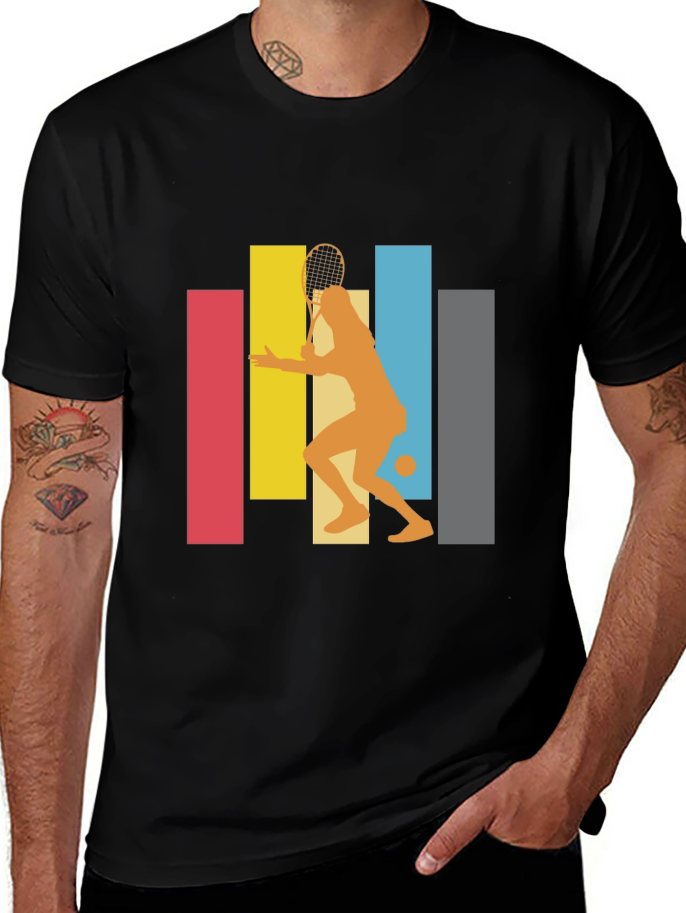 Retro Tennis Player Graphic Tee - Stylish & Unique Design