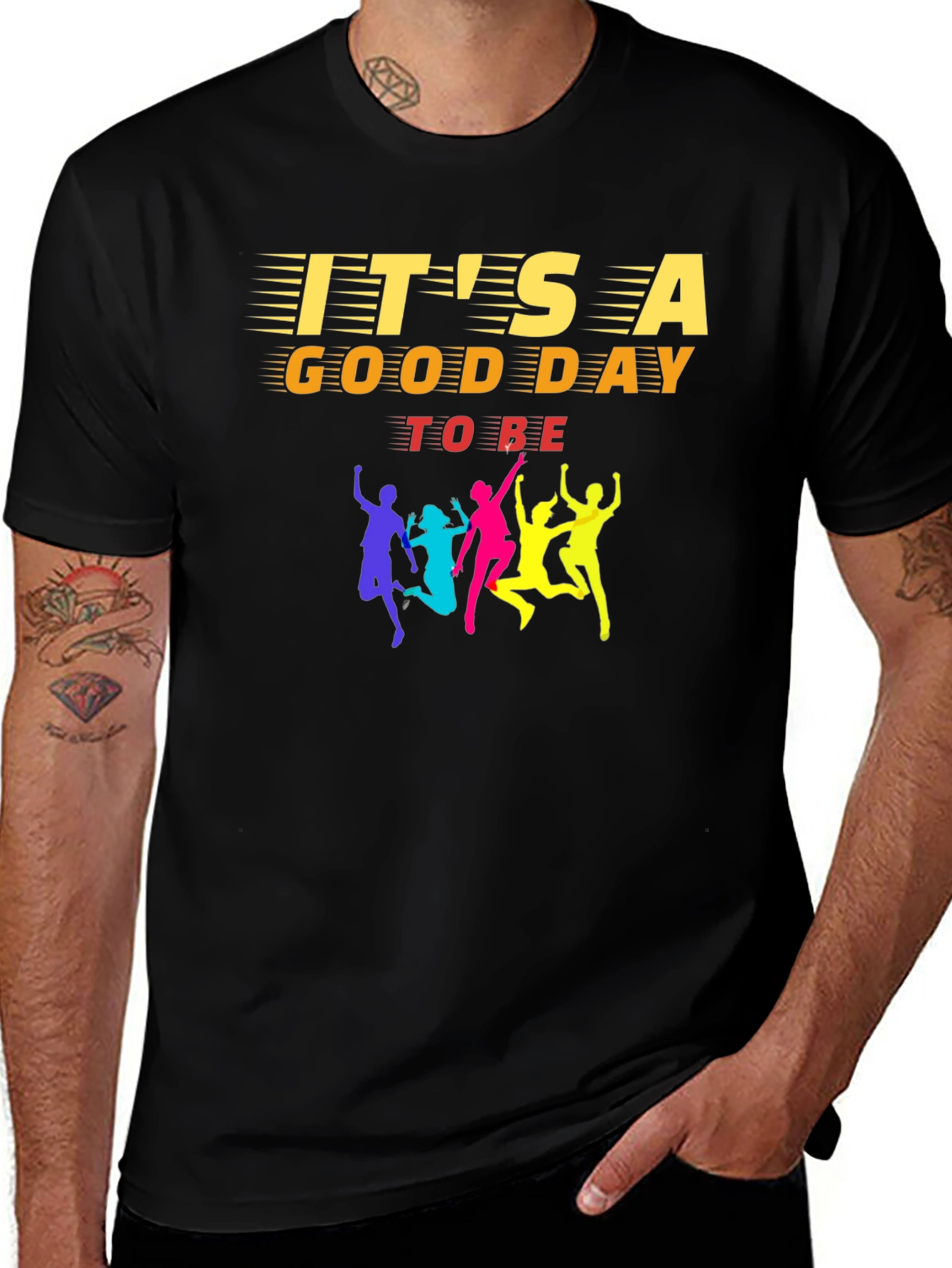 Variant 29 of It's A Good Day To Be T-Shirt Black Crewneck Graphic Tee