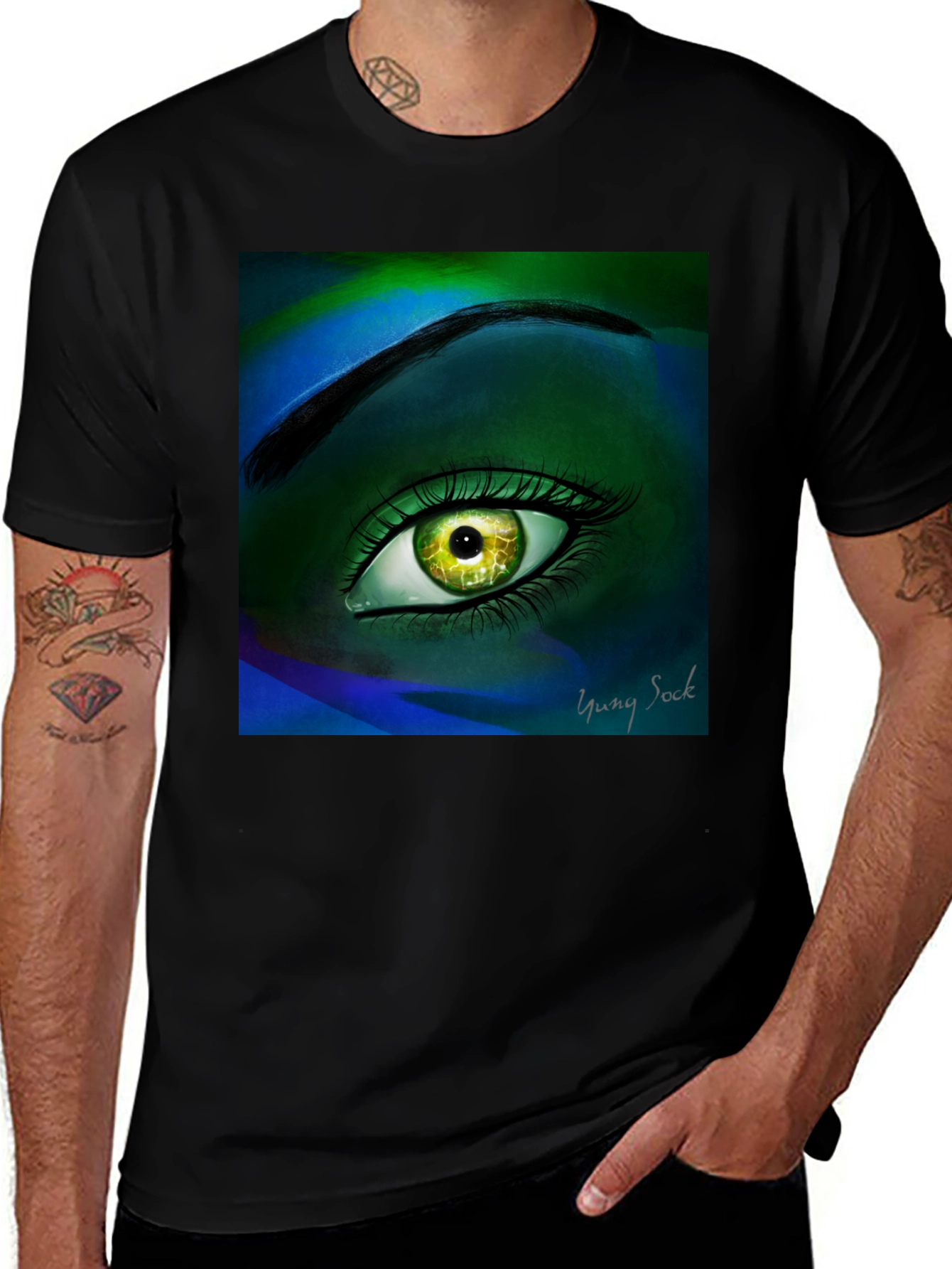 Variant 16 of Eye Art Graphic T-Shirt - Unique Design