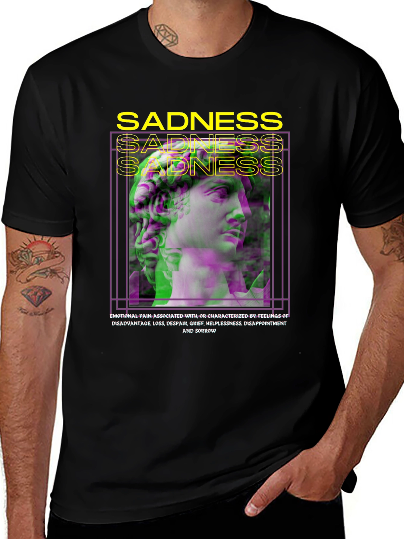 Variant 3 of Sadness Graphic T-Shirt - Trendy Aesthetic Streetwear