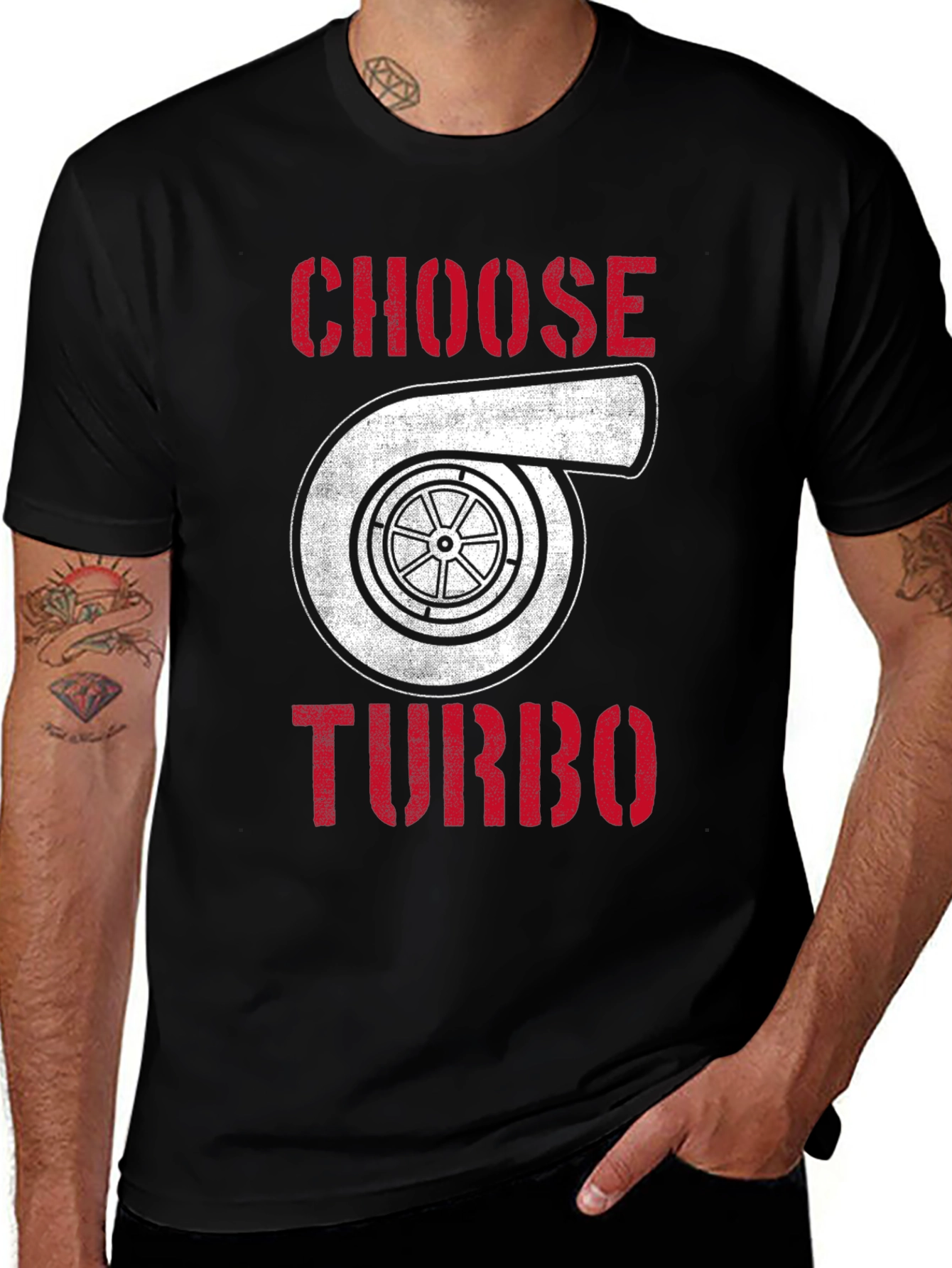Variant 6 of Choose Turbo Graphic T-Shirt - Automotive Enthusiast Tee