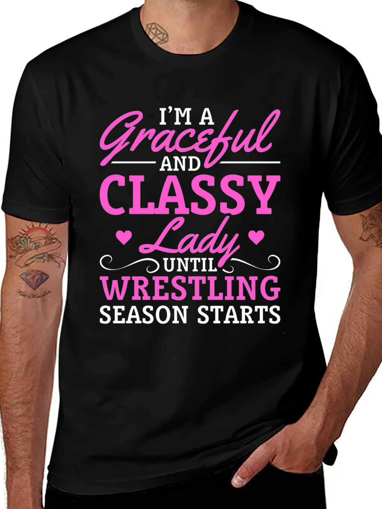 Variant 18 of Graceful Classy Lady Wrestling Fan T-Shirt