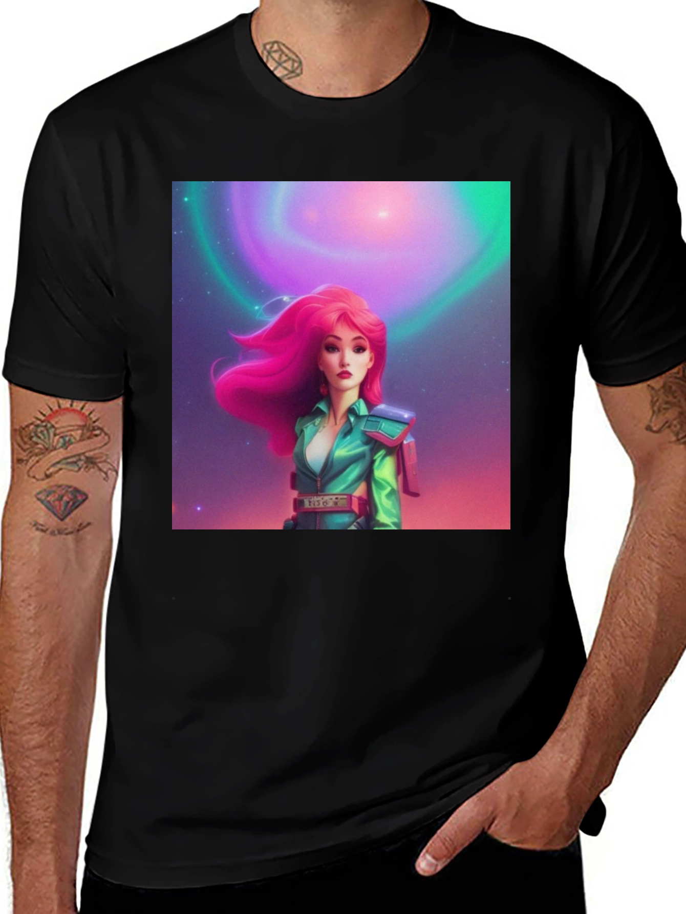 Variant 11 of Retro Sci-Fi Girl Graphic Tee