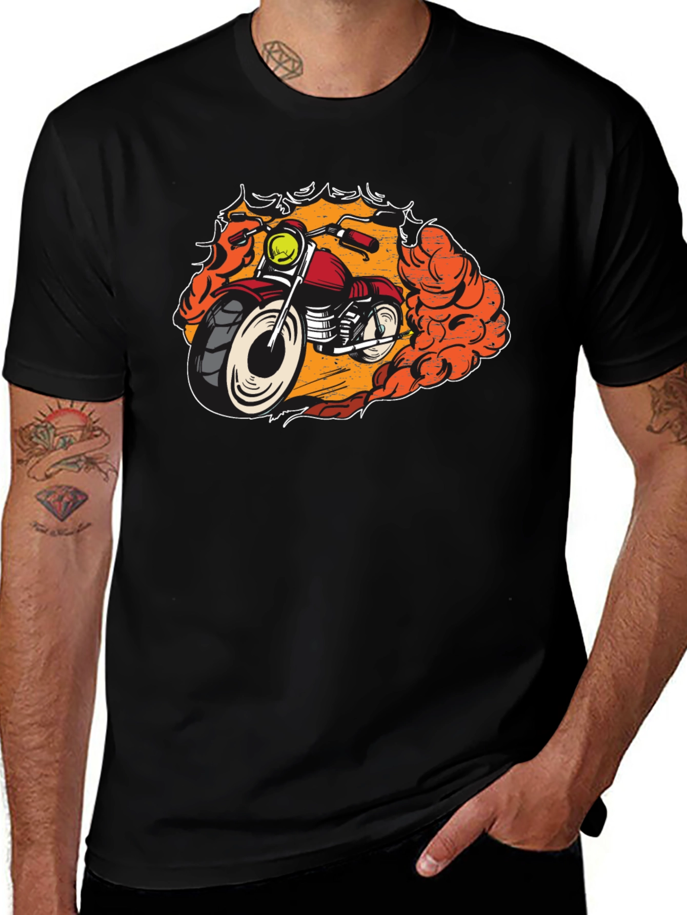 Variant 16 of Motorcycle Graphic Tee - Ride in Style