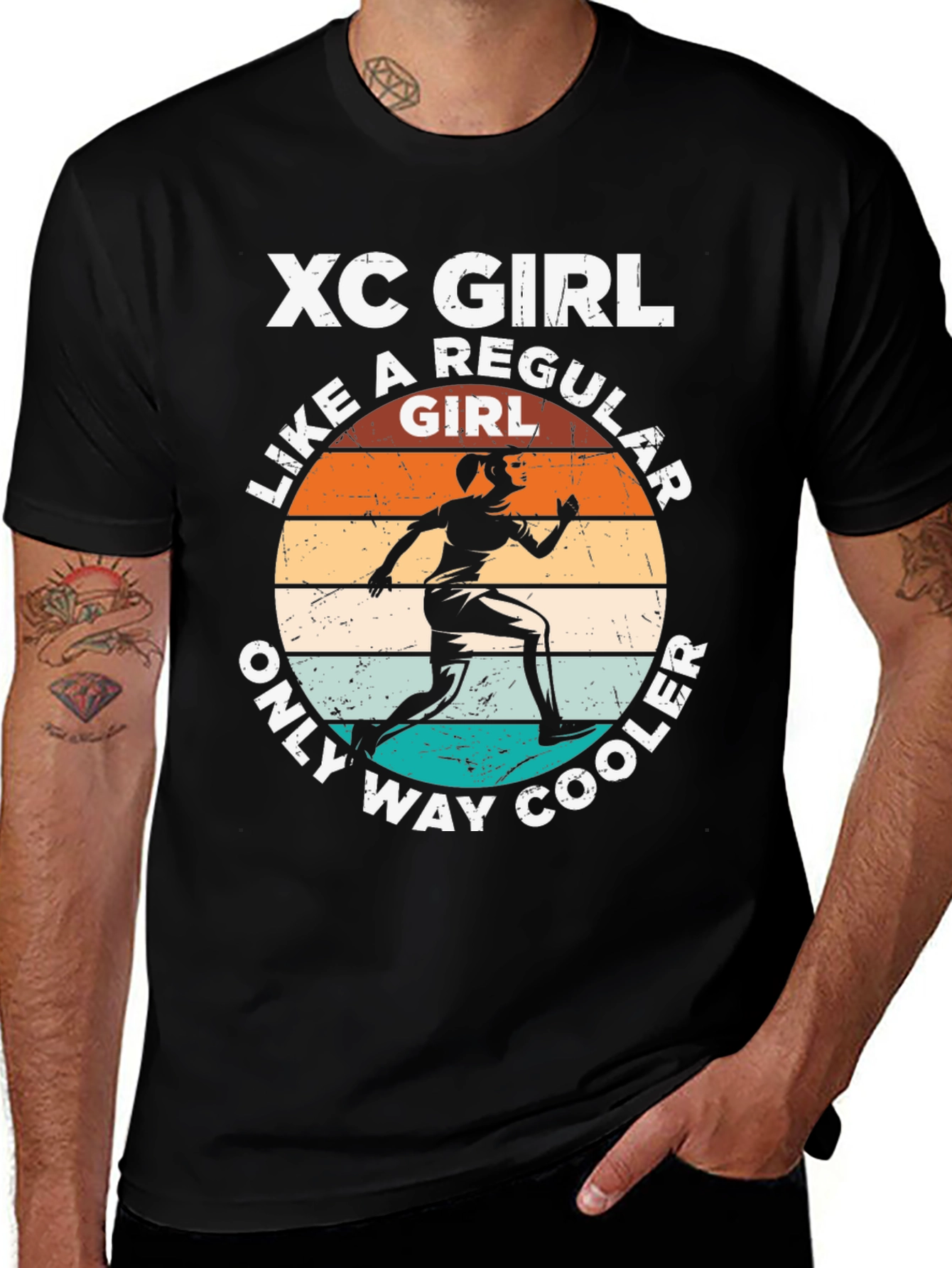 XC Girl Running T-Shirt - Cool Runner Gift