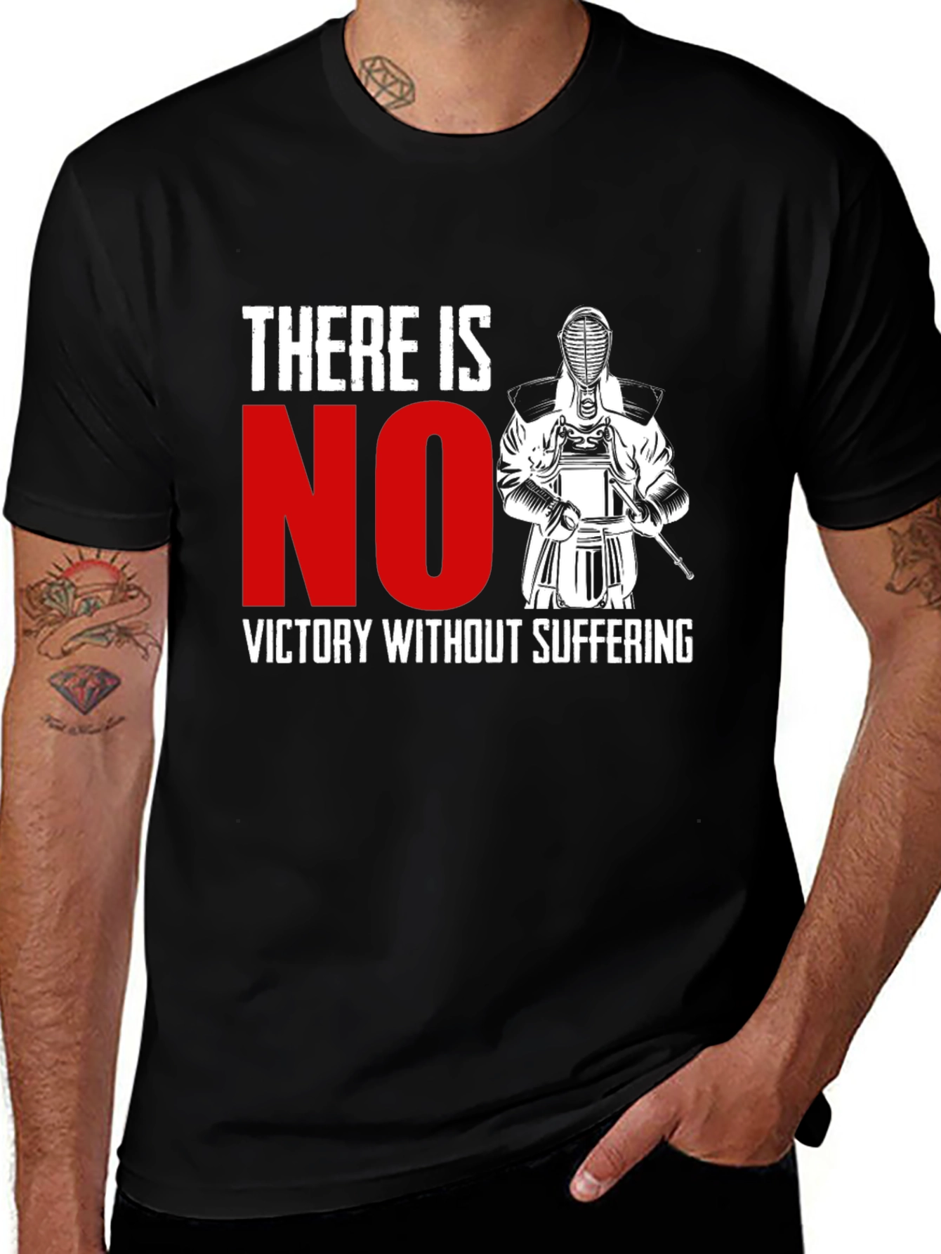 Kendo Warrior T-Shirt - No Victory Without Suffering