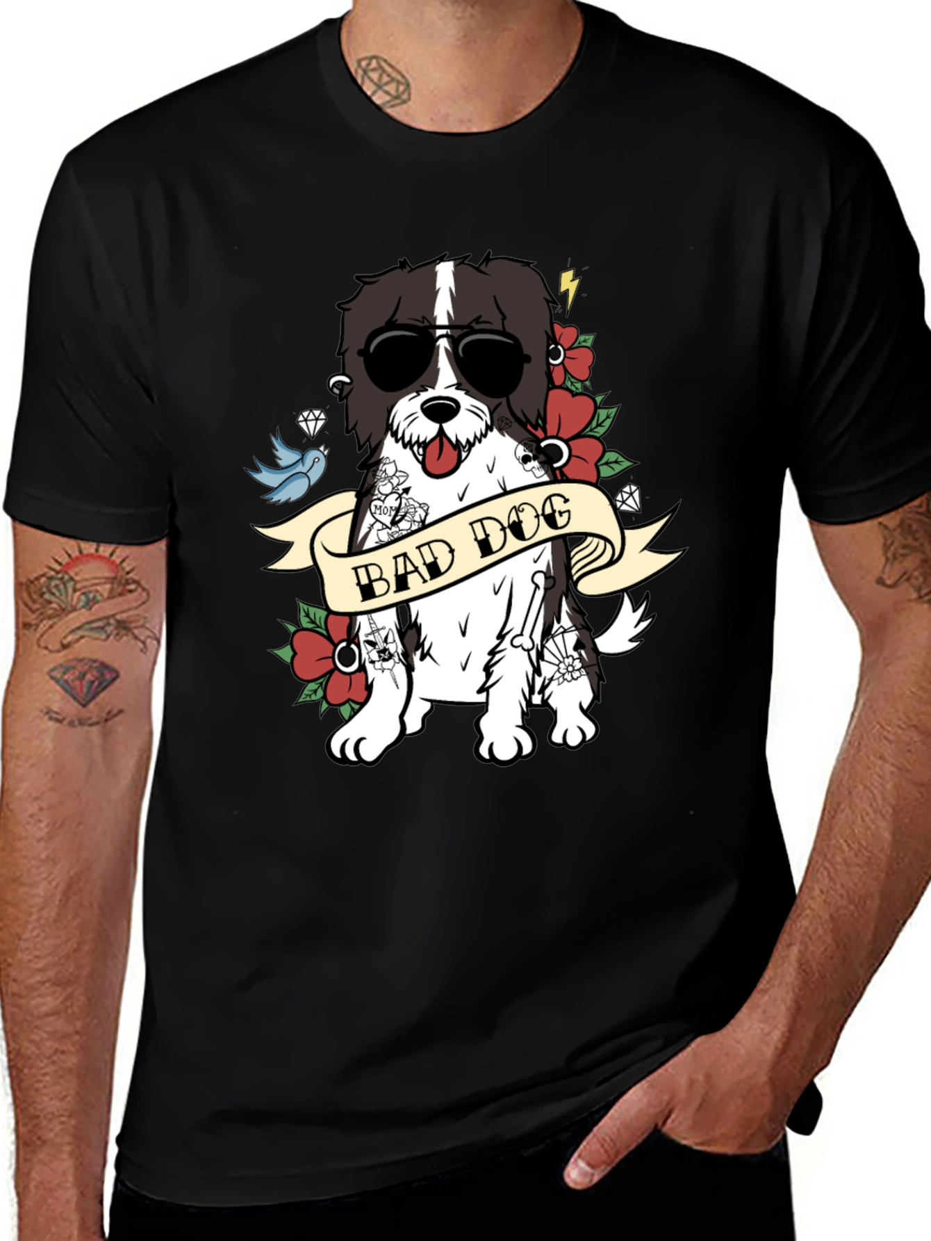 Variant 18 of Bad Dog Graphic Tee - Unique Dog Lover T-Shirt