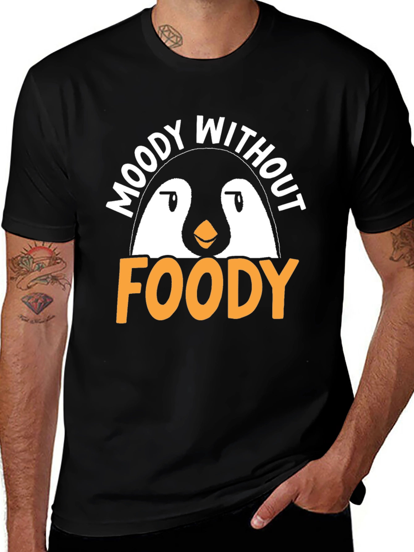 Variant 24 of Moody Without Foody Penguin Graphic T-Shirt