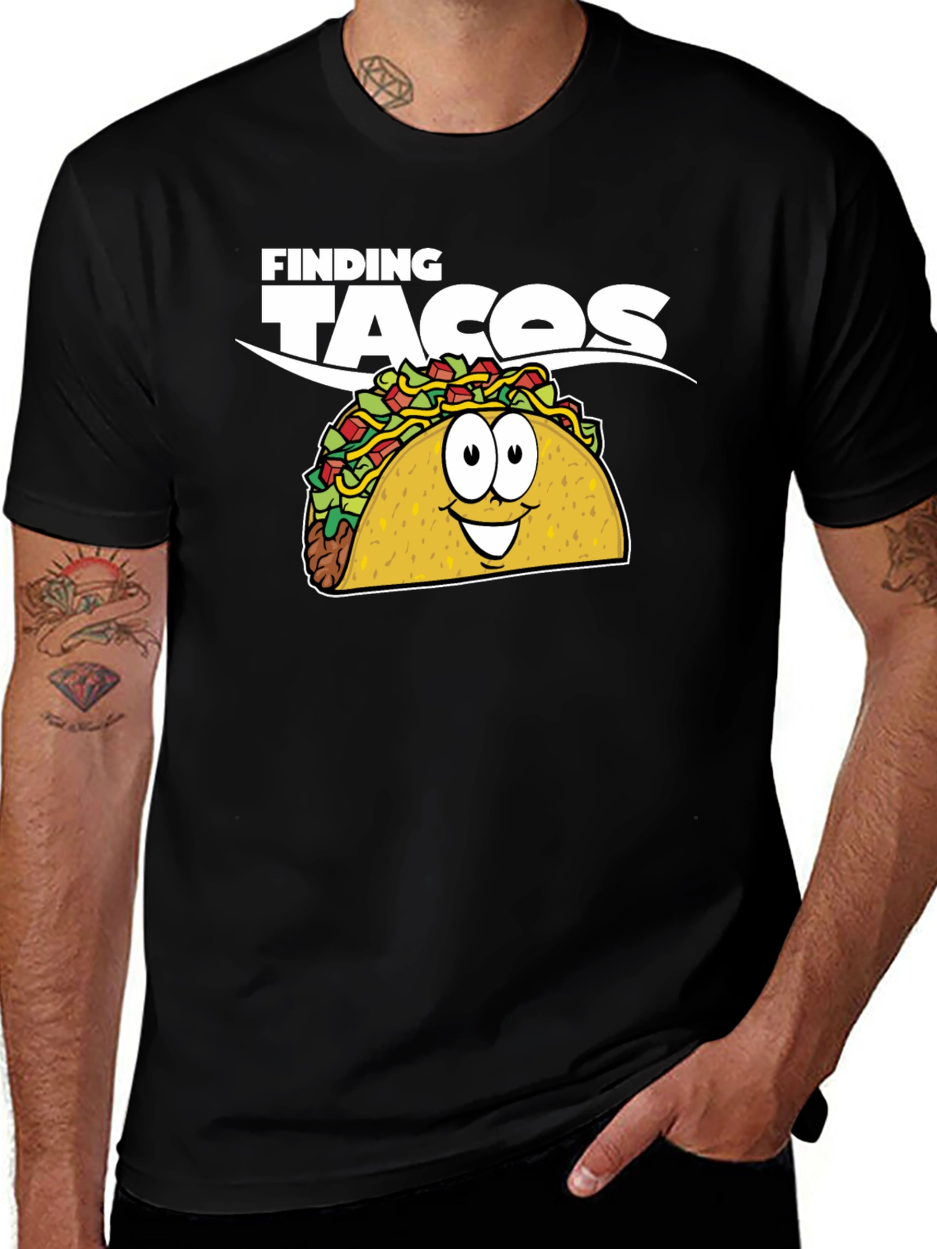 Variant 18 of Finding Tacos Graphic T-Shirt - Funny Foodie Tee