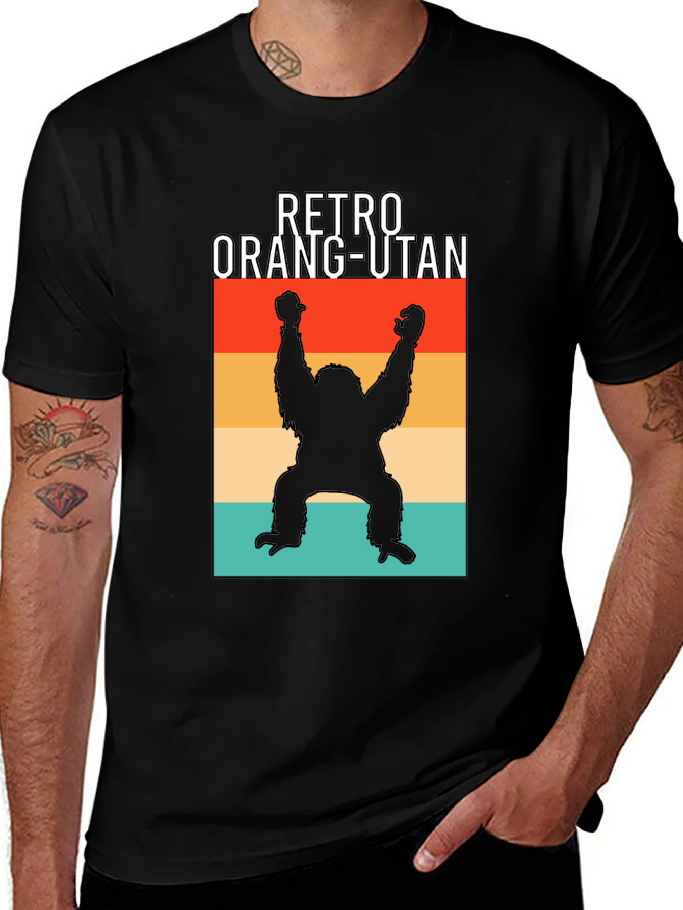 Variant 5 of Retro Orangutan Graphic T-Shirt
