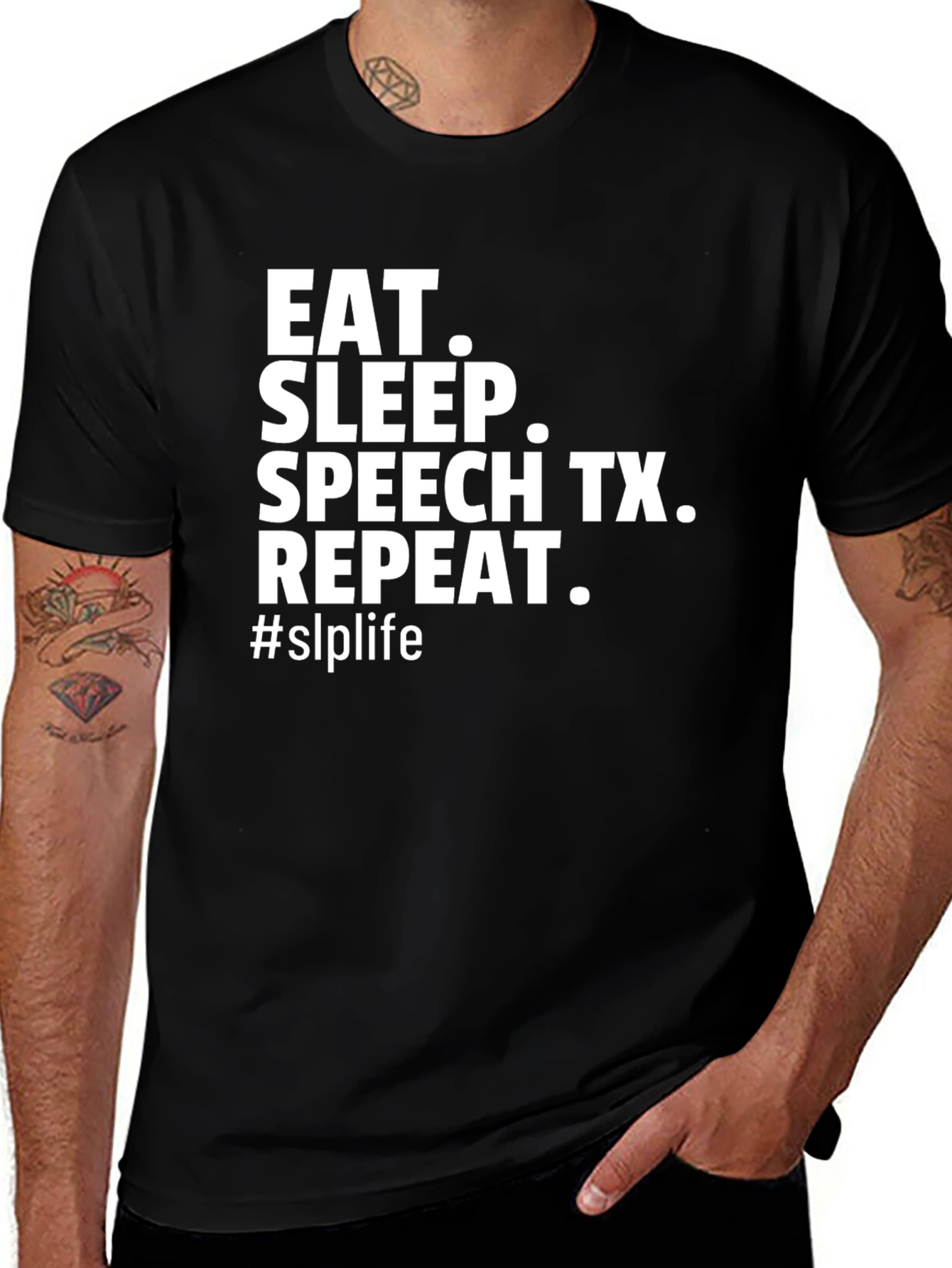 Variant 3 of Eat Sleep Speech TX Repeat T-Shirt