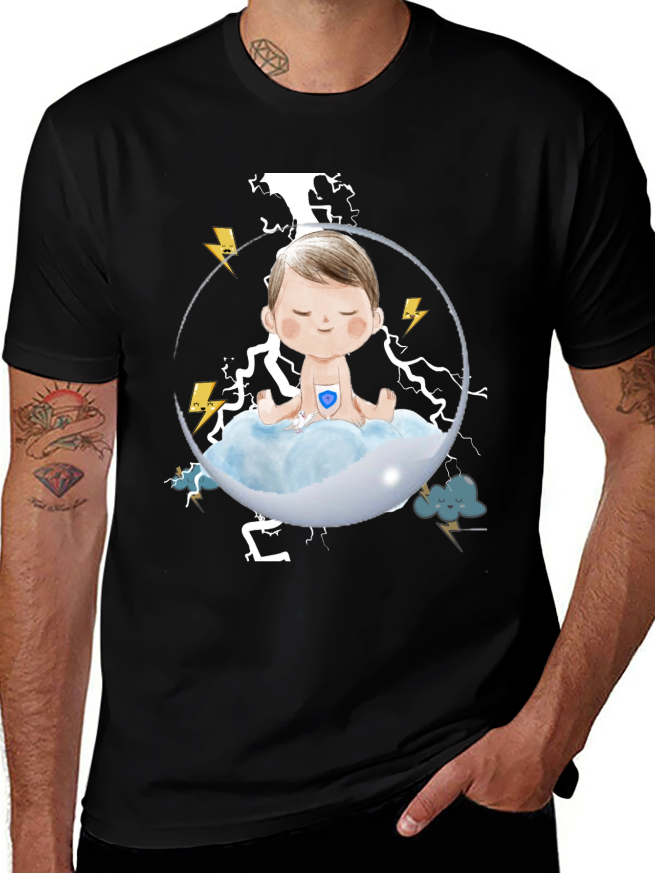Baby in Cloud Graphic T-Shirt