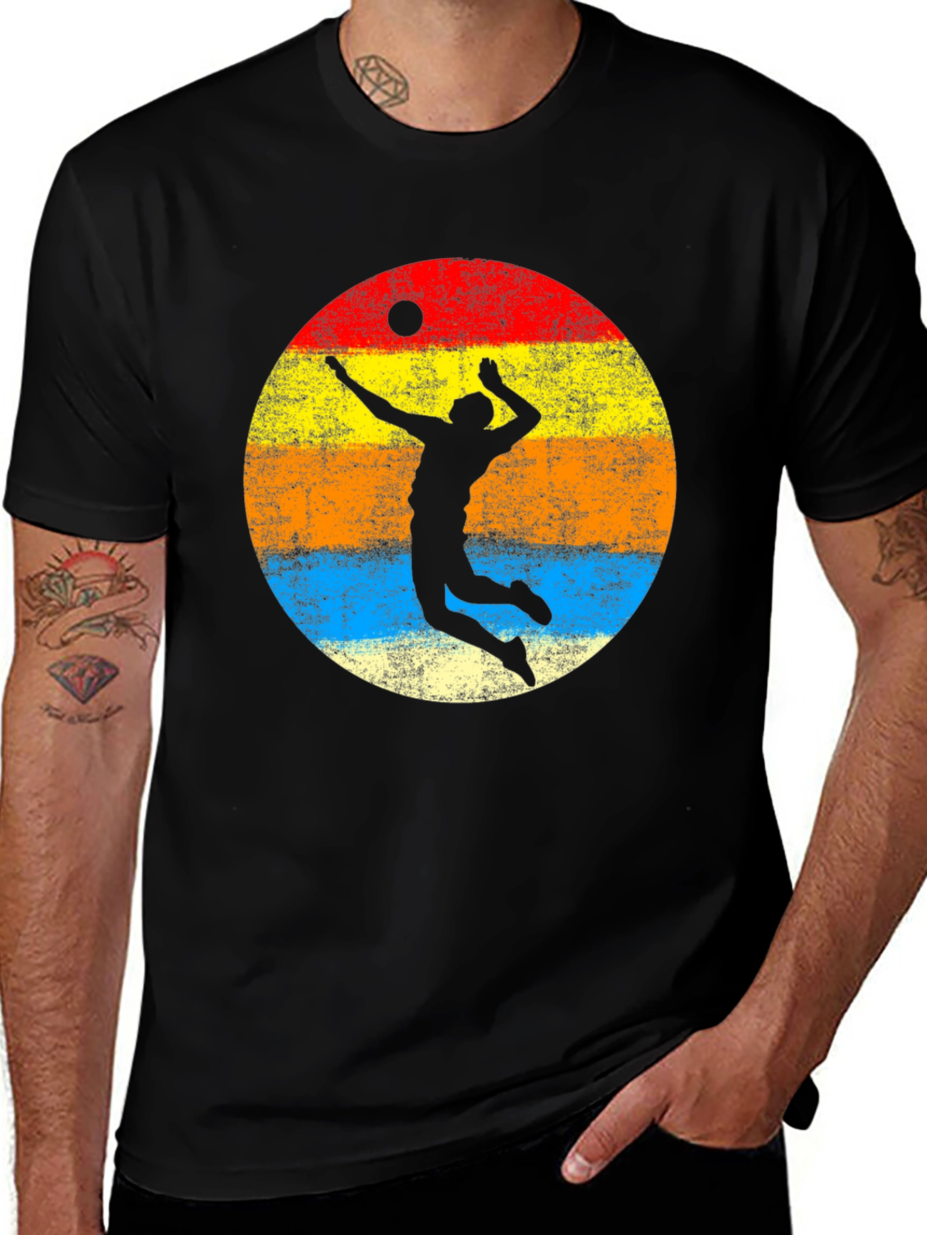 Variant 19 of Vintage Volleyball Player Graphic Tee
