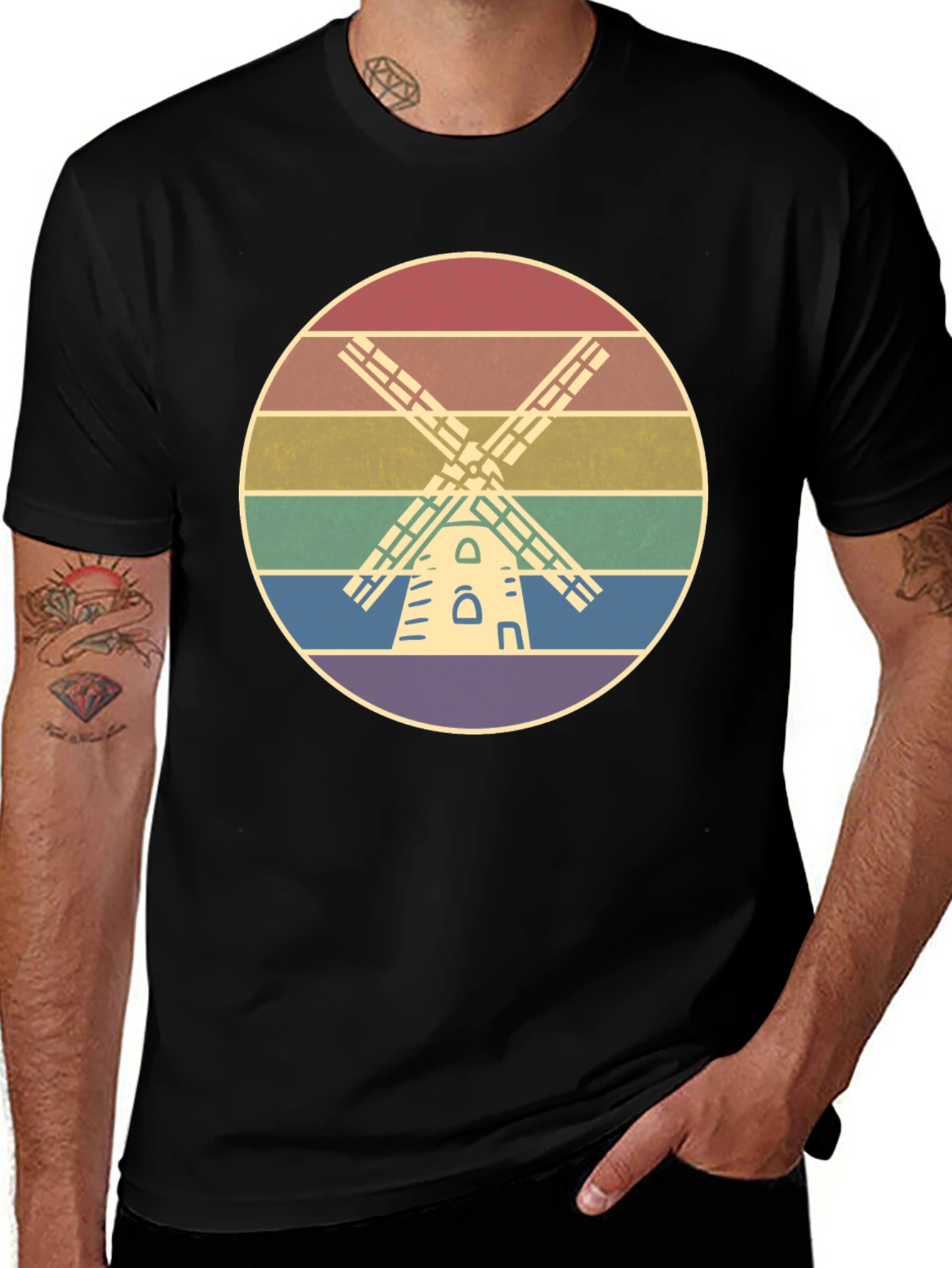 Variant 12 of Rainbow Windmill T-Shirt