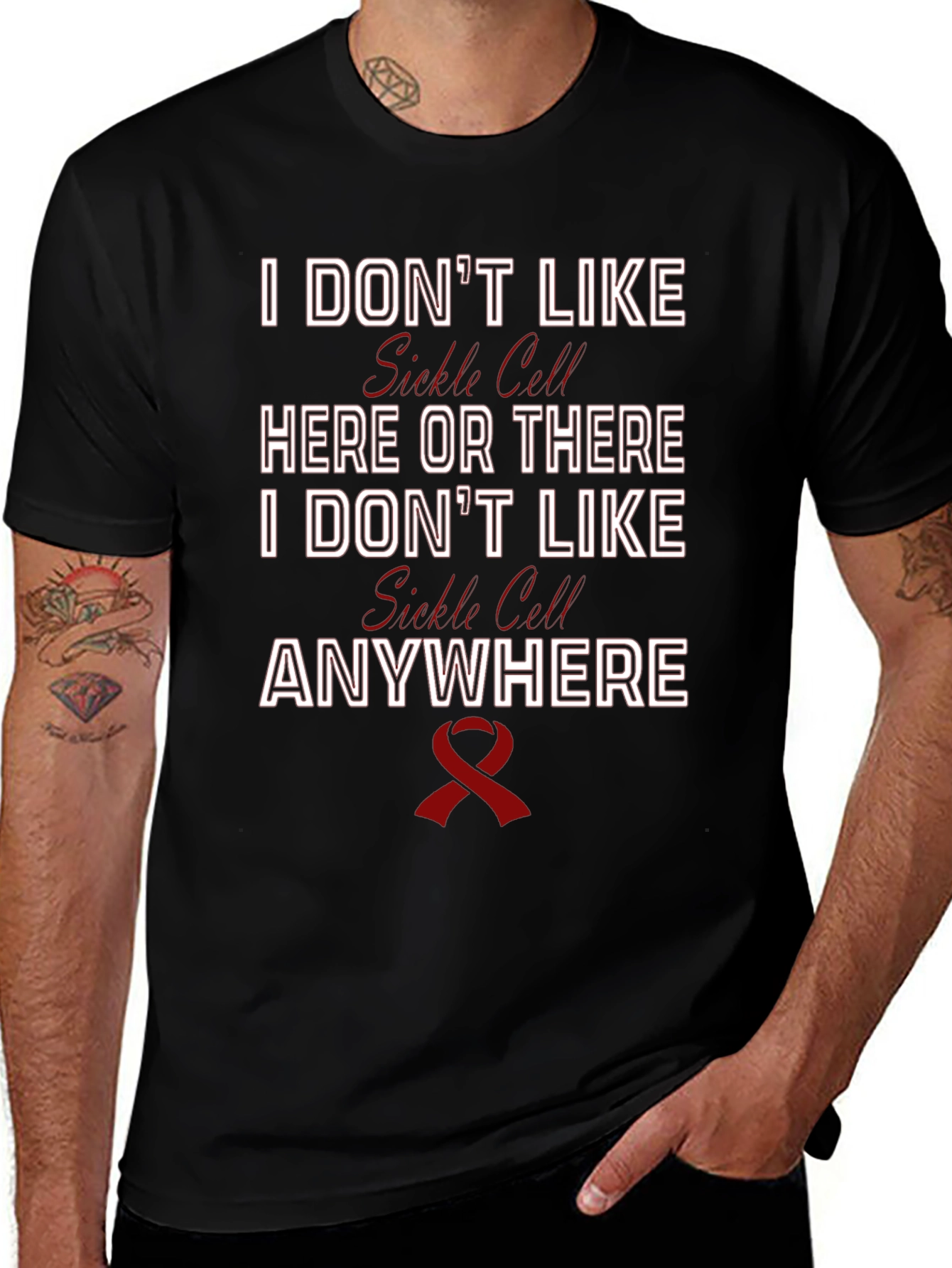 Variant 25 of I Don't Like Sickle Cell Awareness T-Shirt