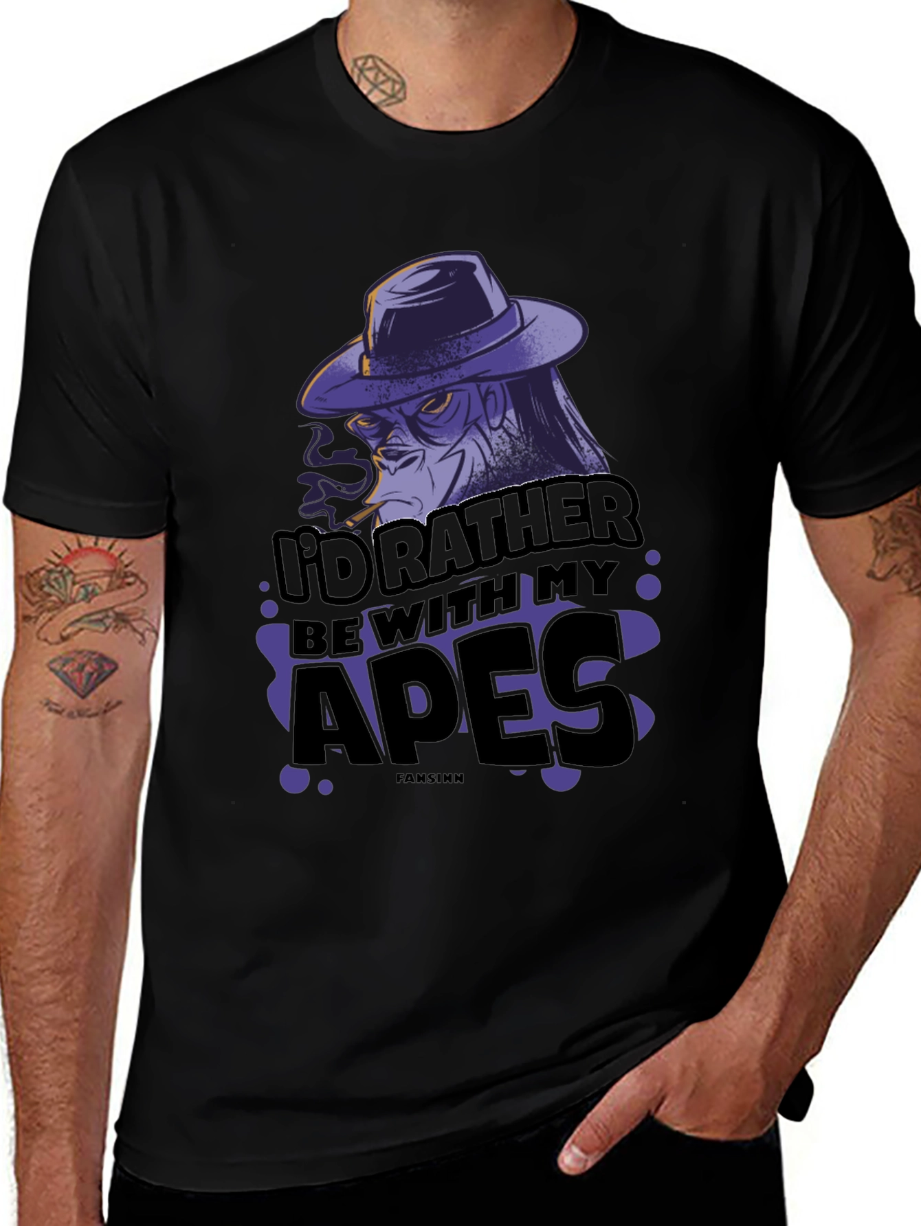 Variant 13 of Ape Mafia T-Shirt - I'd Rather Be With My Apes