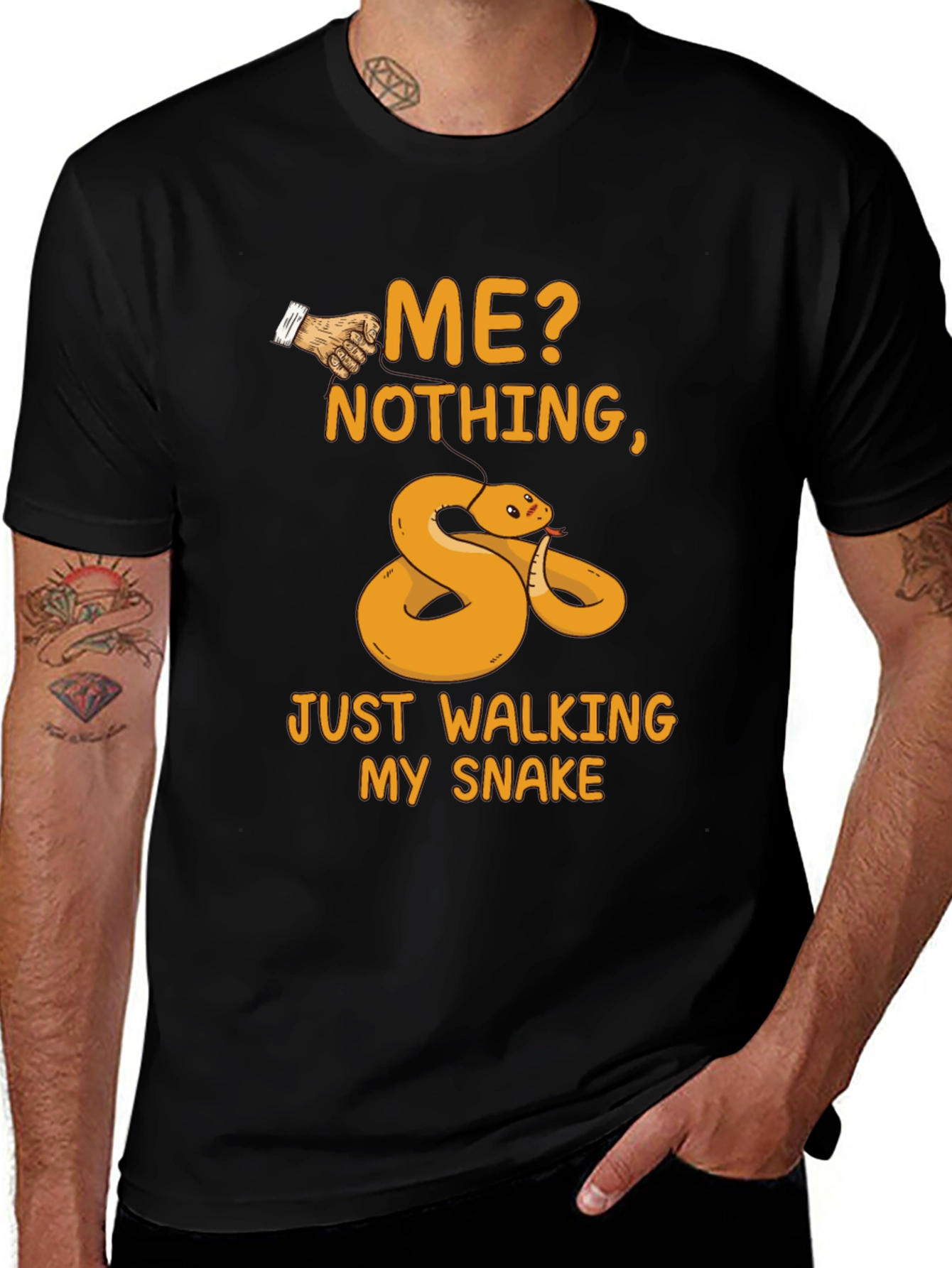 Variant 5 of Walking My Snake Graphic Tee