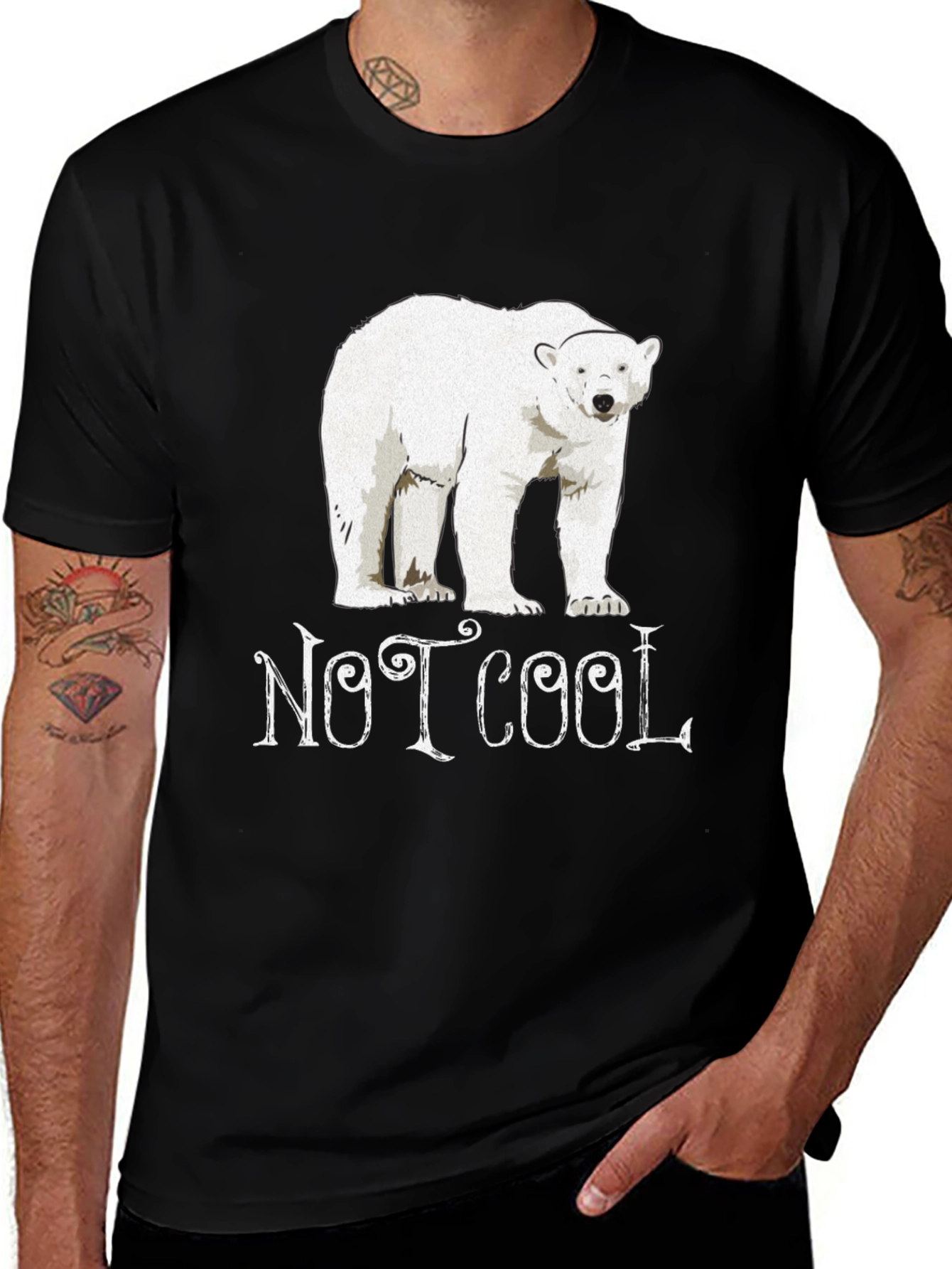 Variant 12 of Not Cool Polar Bear Graphic T-Shirt
