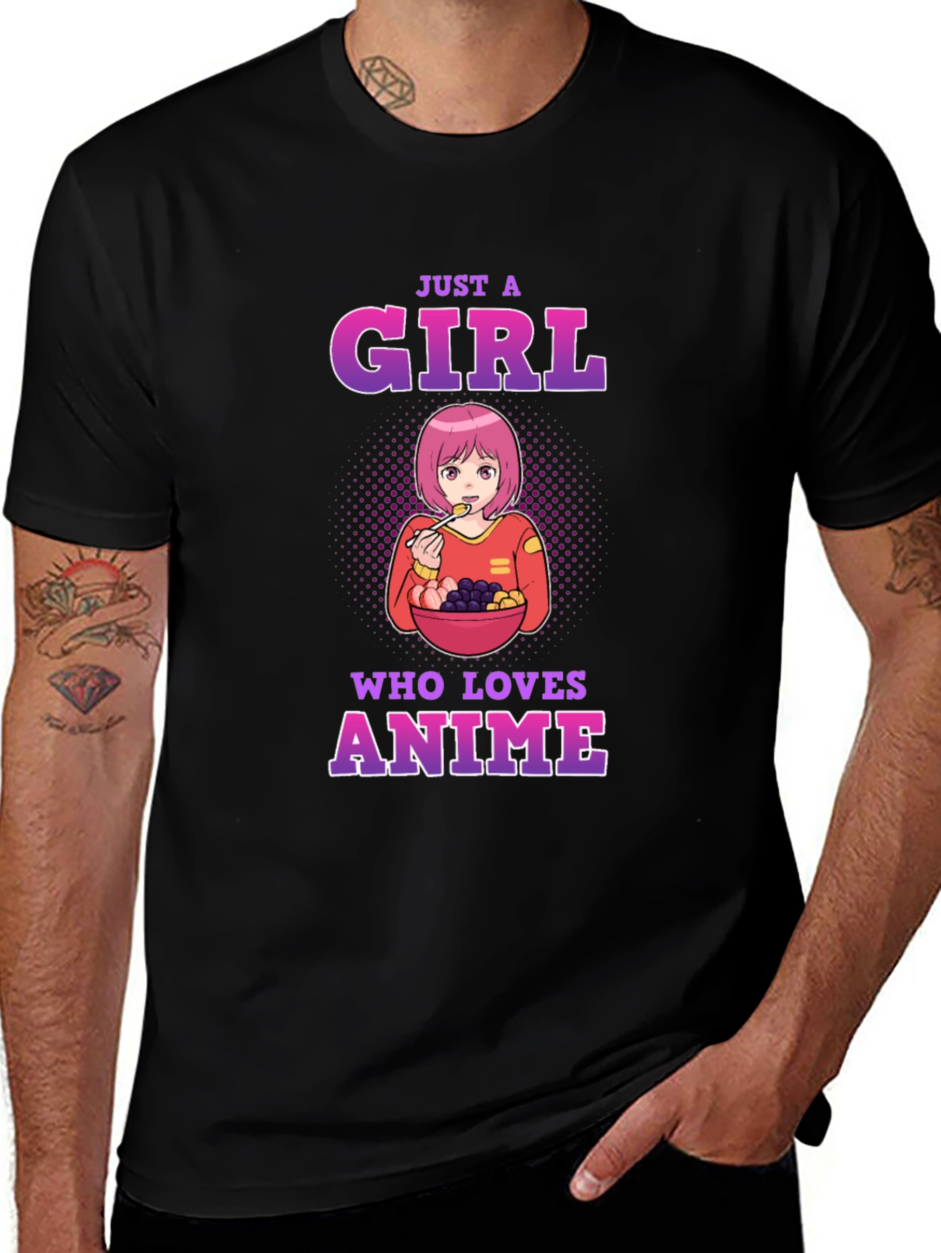 Variant 13 of Anime Lover T-Shirt - Just a Girl Who Loves Anime
