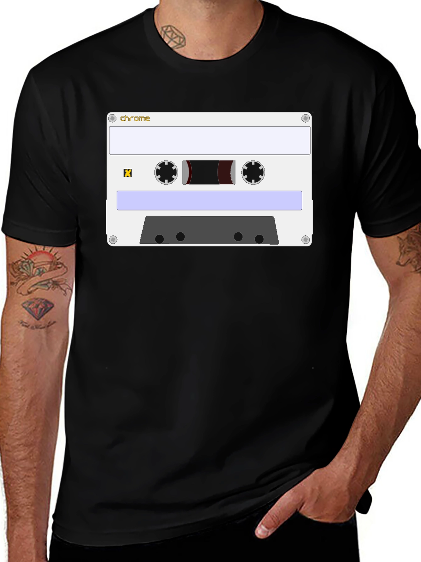 Variant 30 of Retro Chrome Cassette Graphic T-Shirt