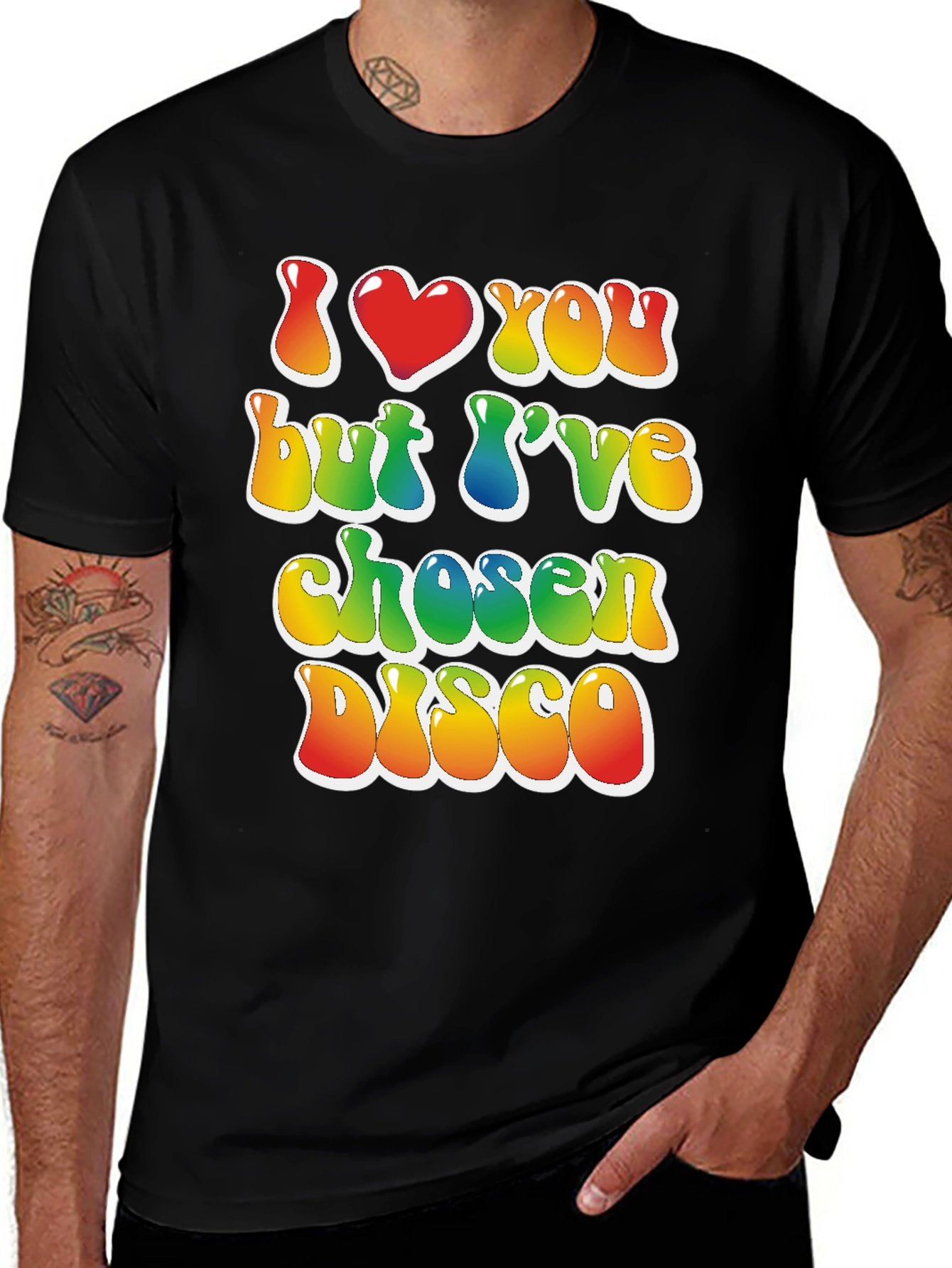 Variant 14 of I Love You But Disco T-Shirt