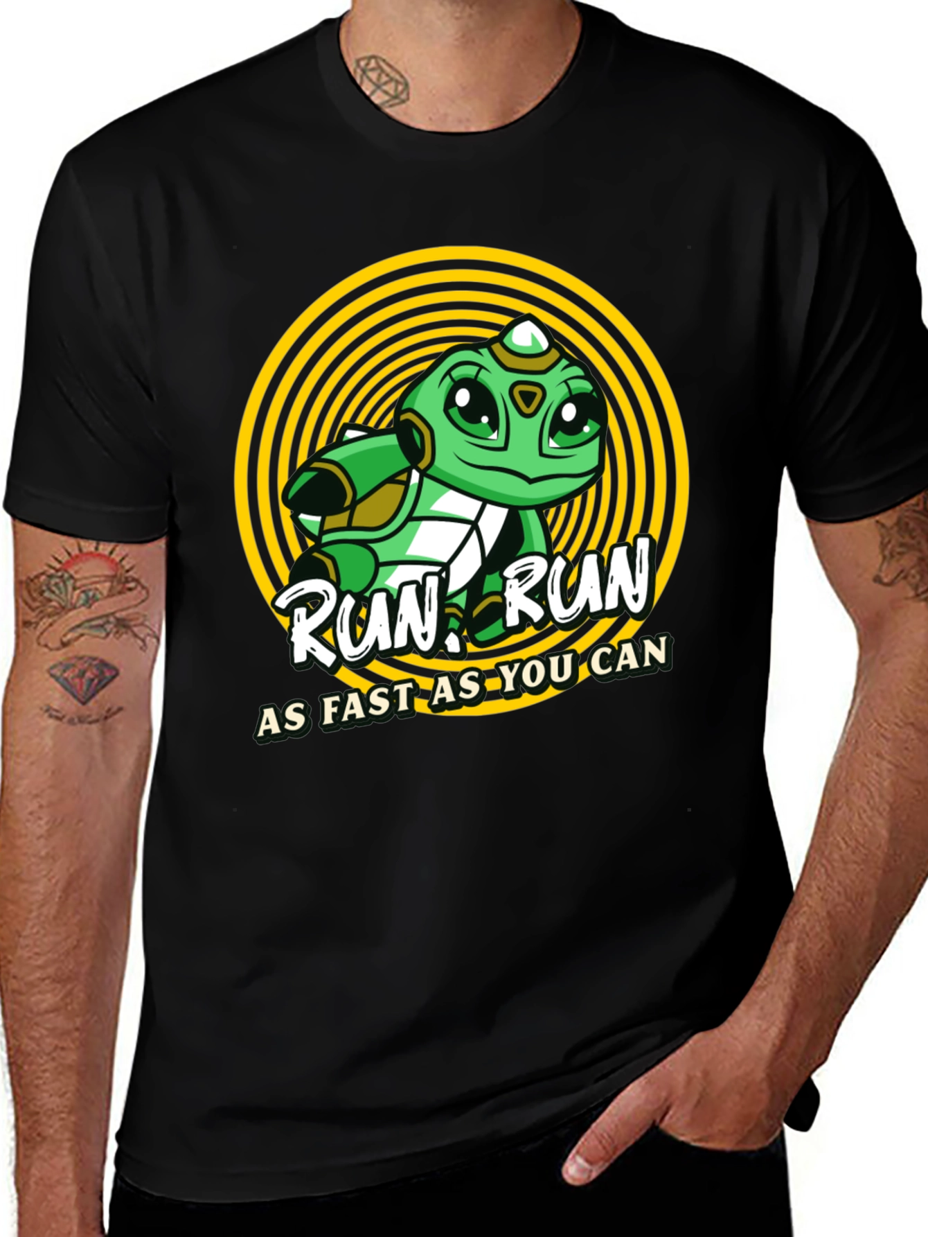 Variant 2 of Run Turtle Graphic T-Shirt