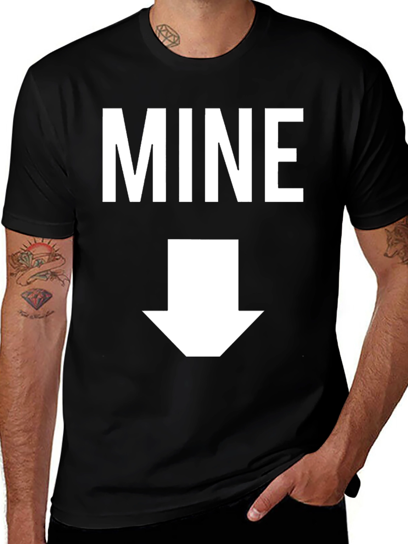 Variant 21 of MINE Funny Graphic T-Shirt - Black
