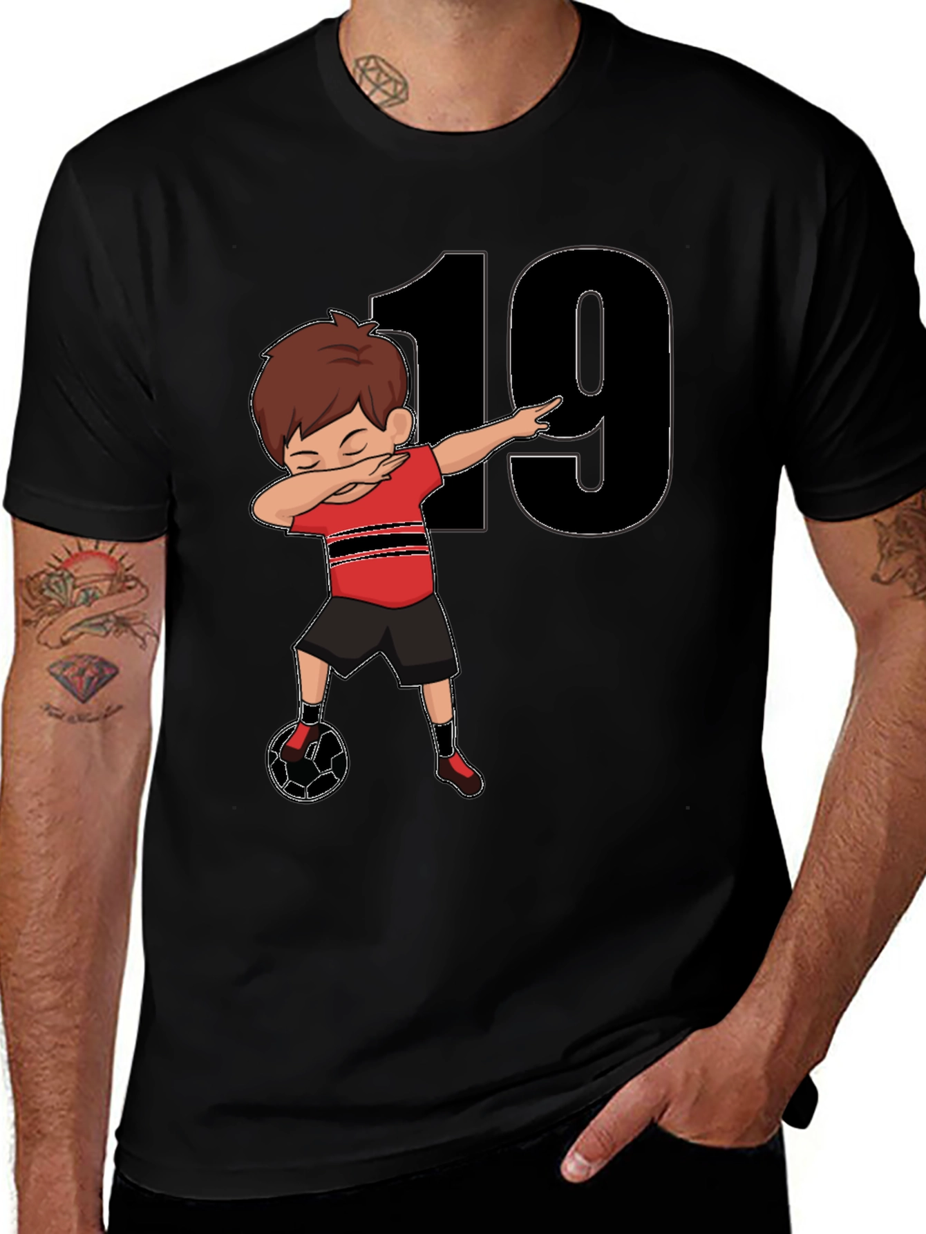 Variant 3 of Dabbing Soccer Player '19' Graphic T-Shirt