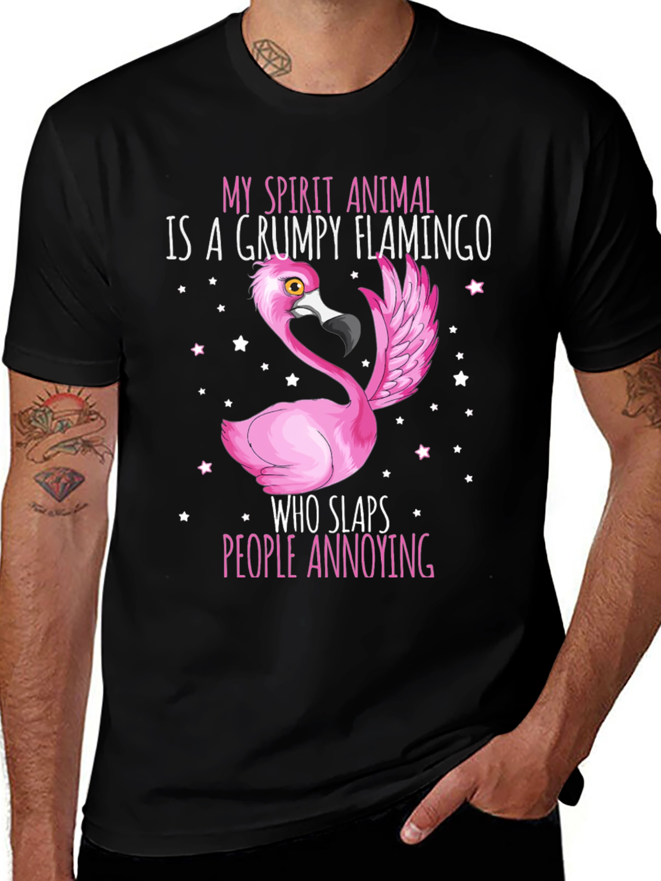 Variant 28 of Grumpy Flamingo T-Shirt - Funny Animal Tee