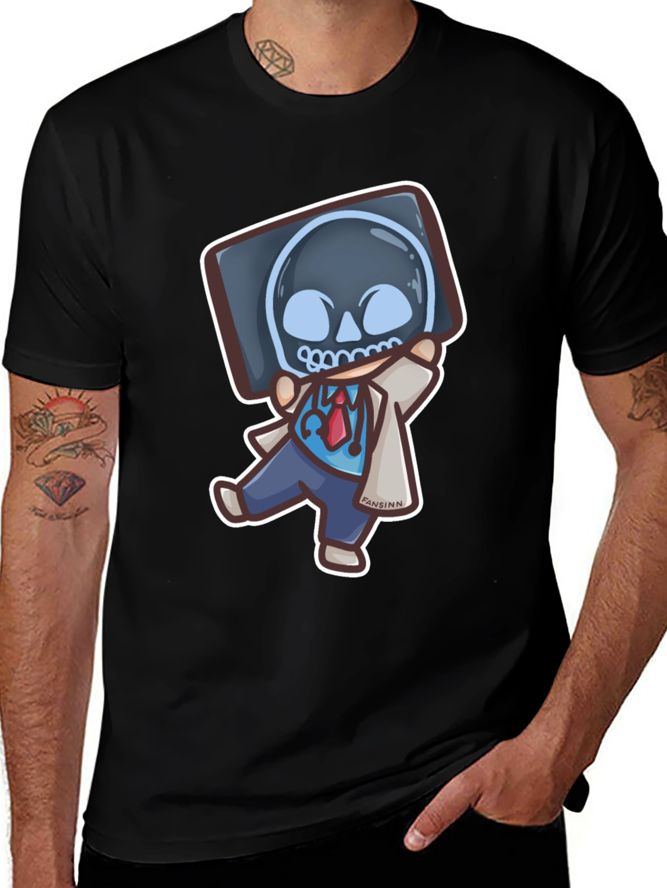 Variant 10 of Funny Doctor X-Ray Skull T-Shirt