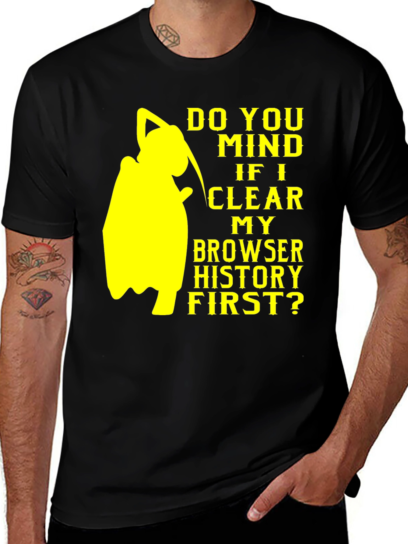 Variant 20 of Funny Grim Reaper Browser History T-Shirt