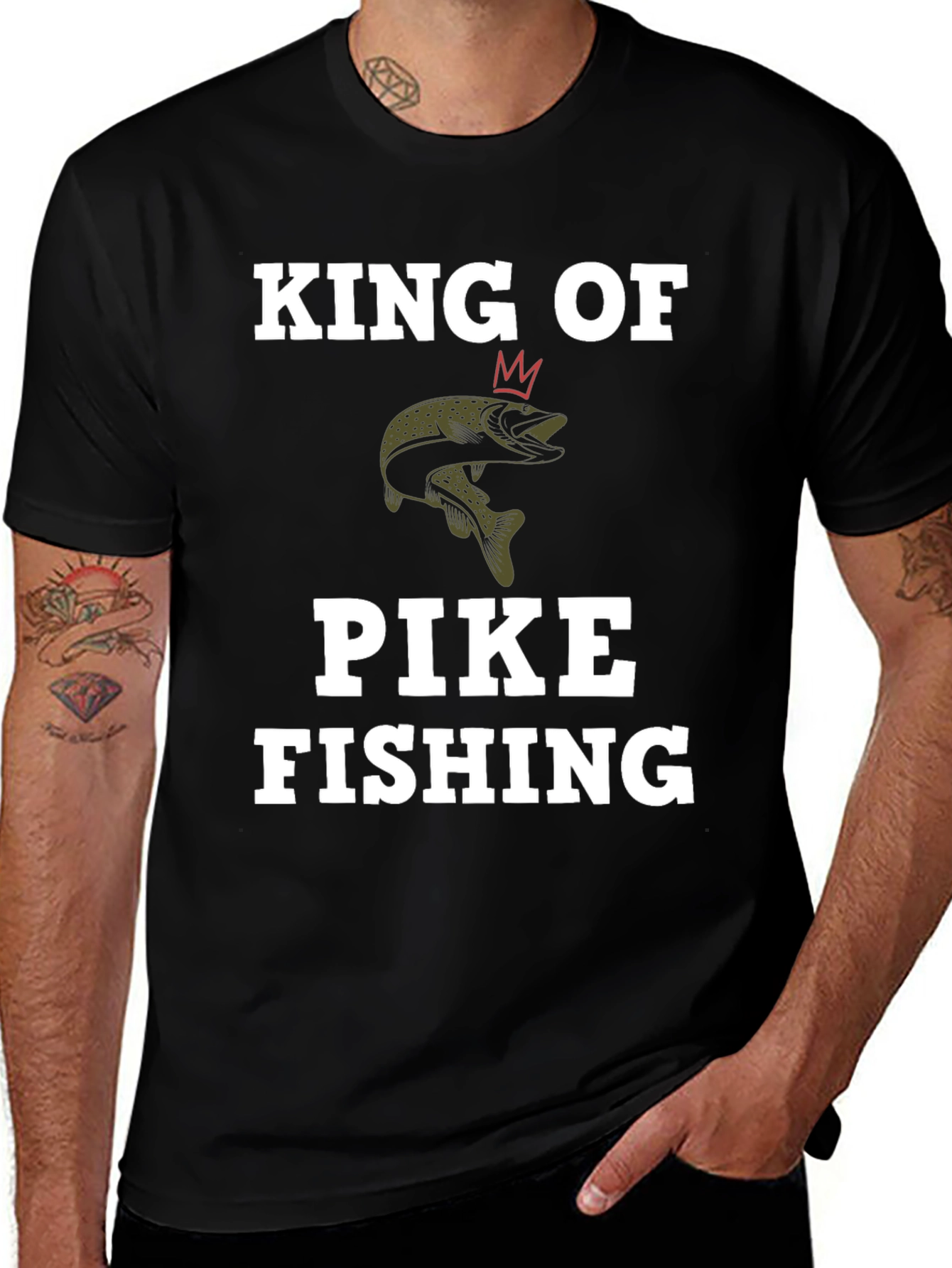 King of Pike Fishing Graphic T-Shirt