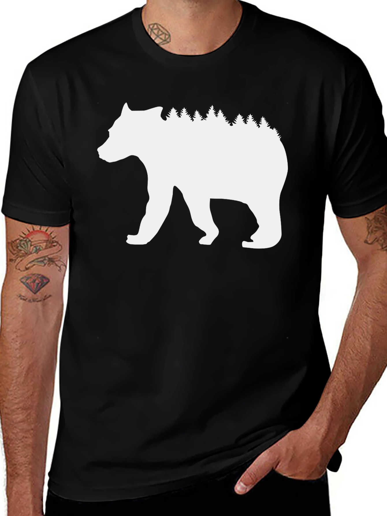 Variant 16 of Nature Bear T-Shirt - Black