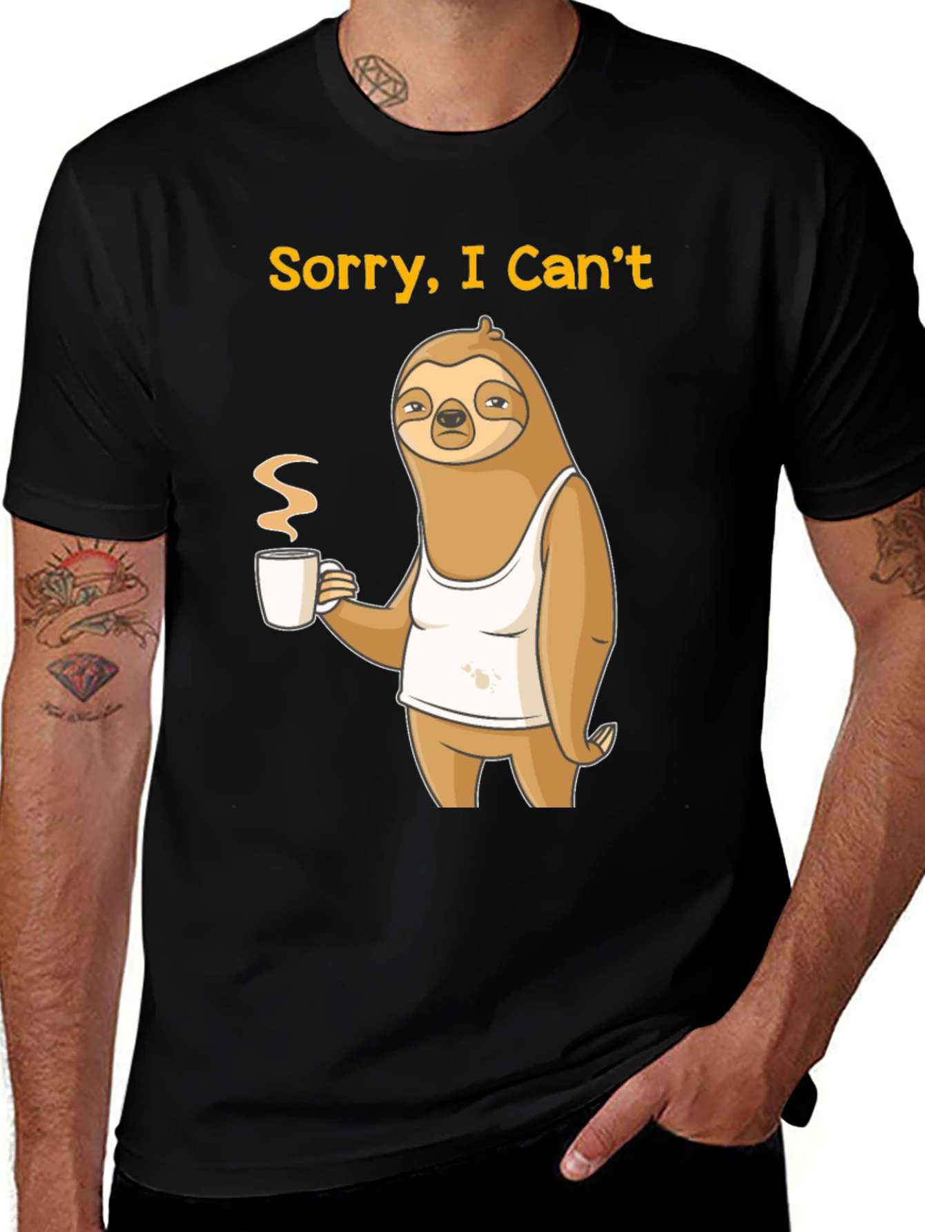 Variant 6 of Sorry, I Can't Sloth Coffee Graphic Tee
