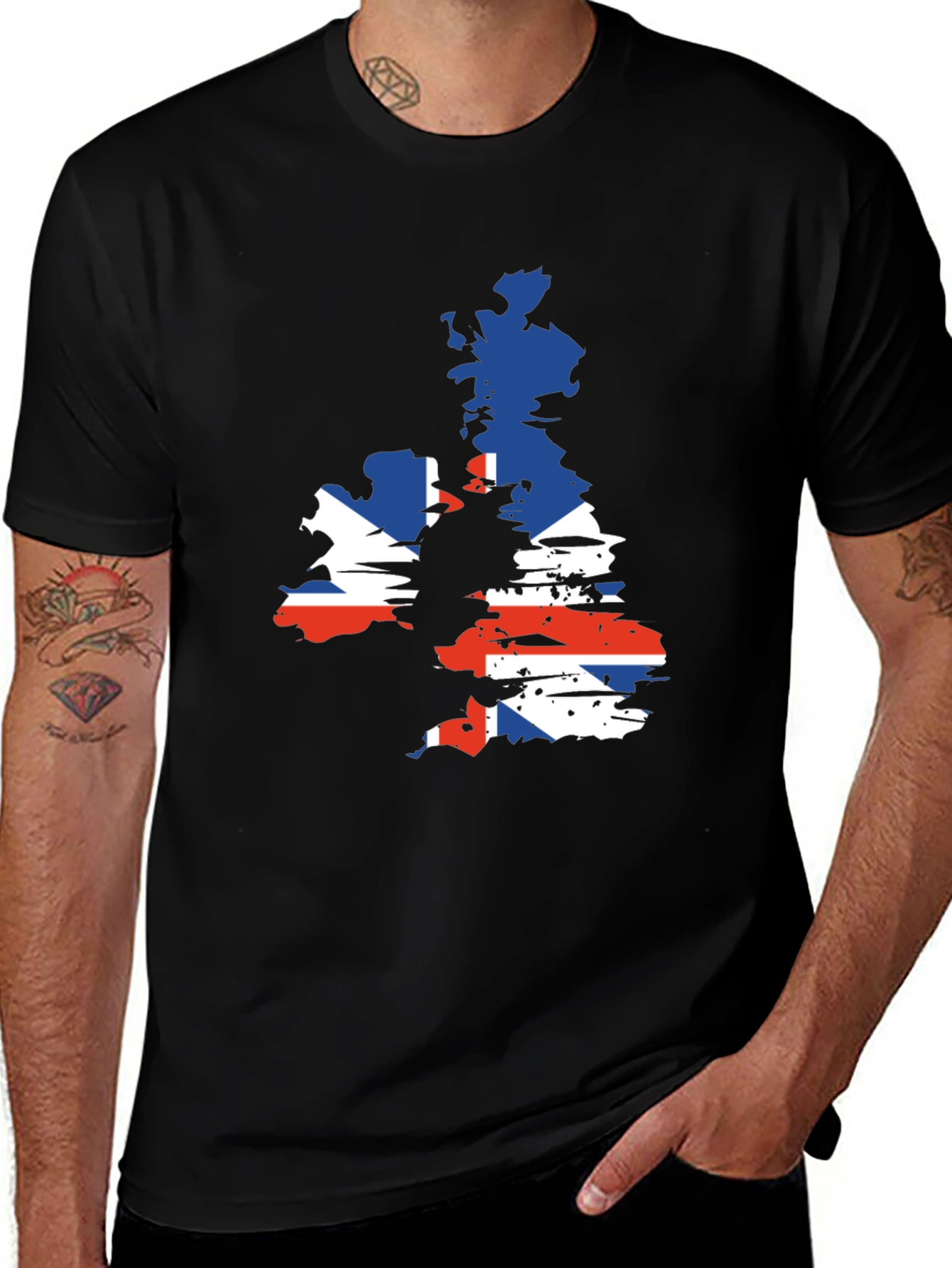 Variant 25 of UK Flag Map T-Shirt - Patriotic British Pride