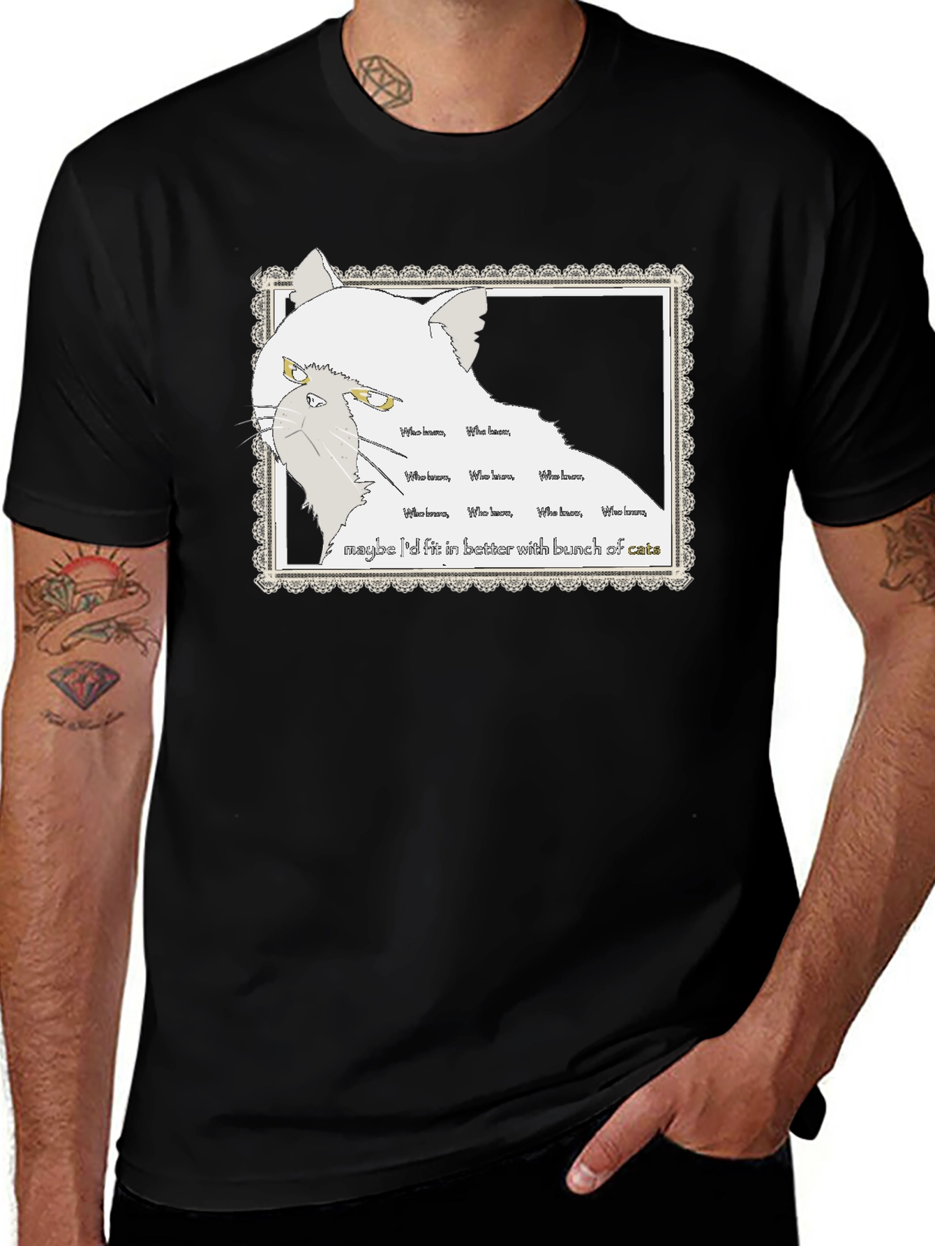 Grumpy Cat T-Shirt - Who Knows, Cats