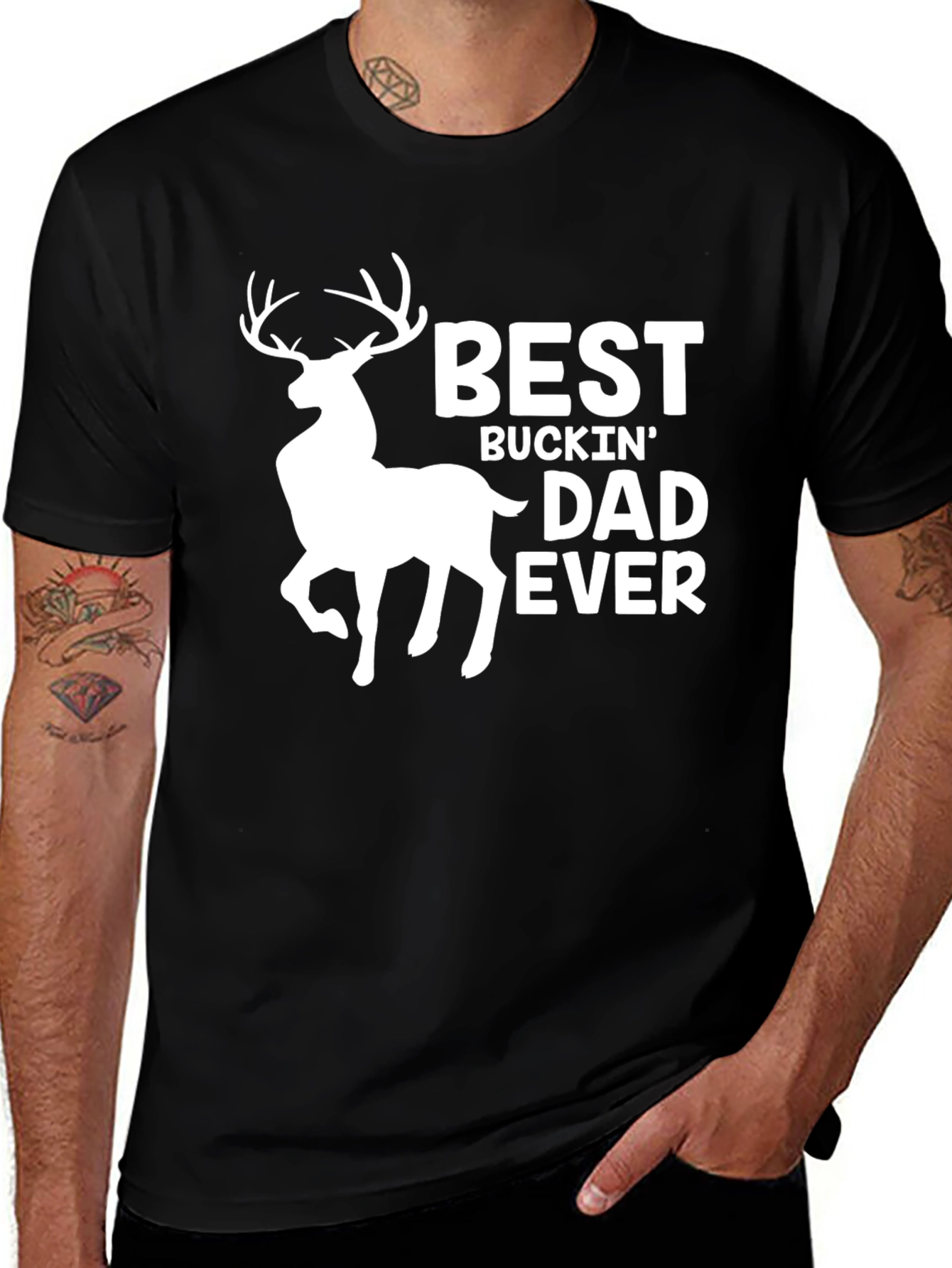 Variant 26 of Best Buckin' Dad Ever T-Shirt - Black