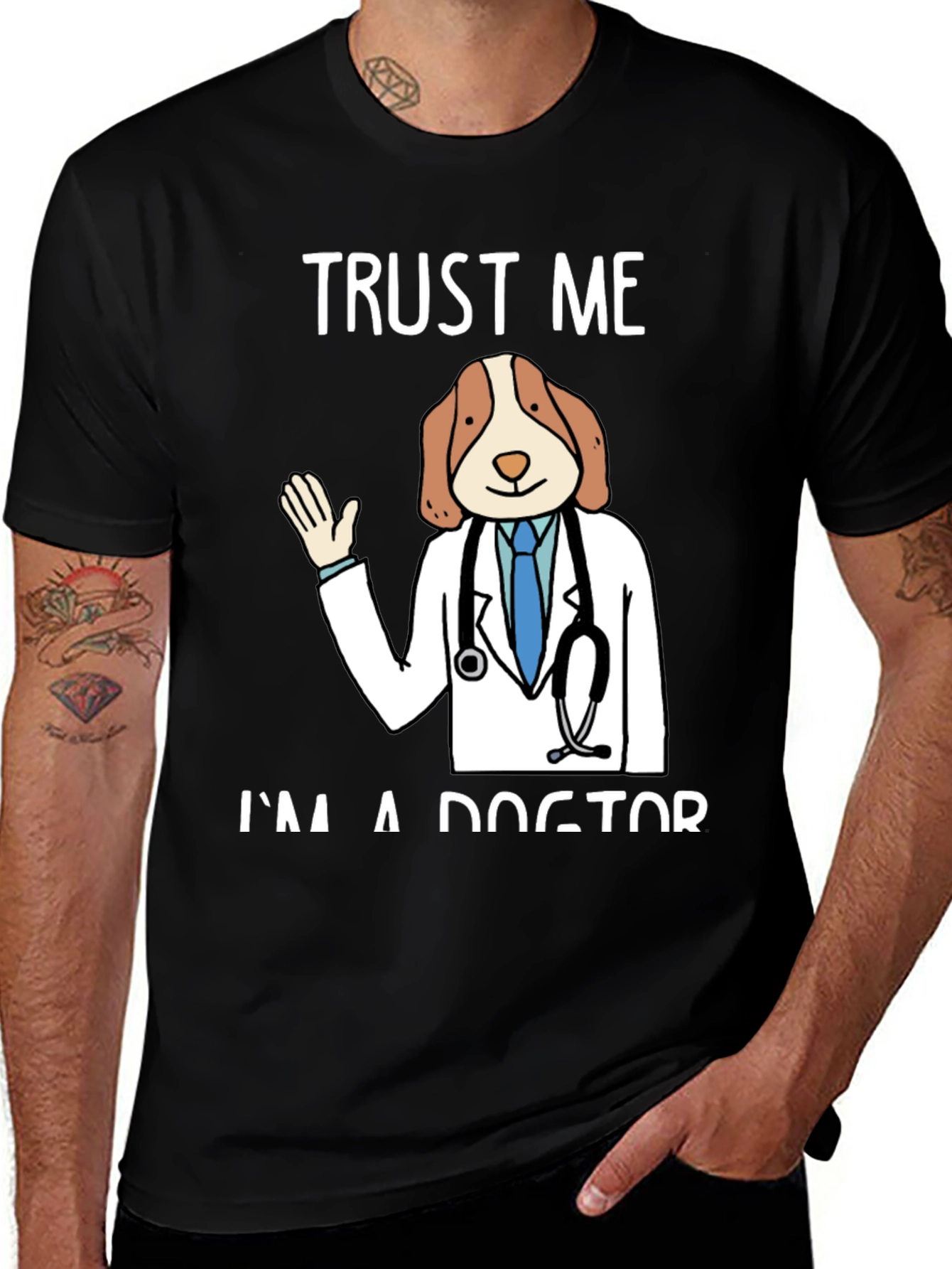 Variant 16 of Trust Me I'm A Dogtor Funny Graphic T-Shirt