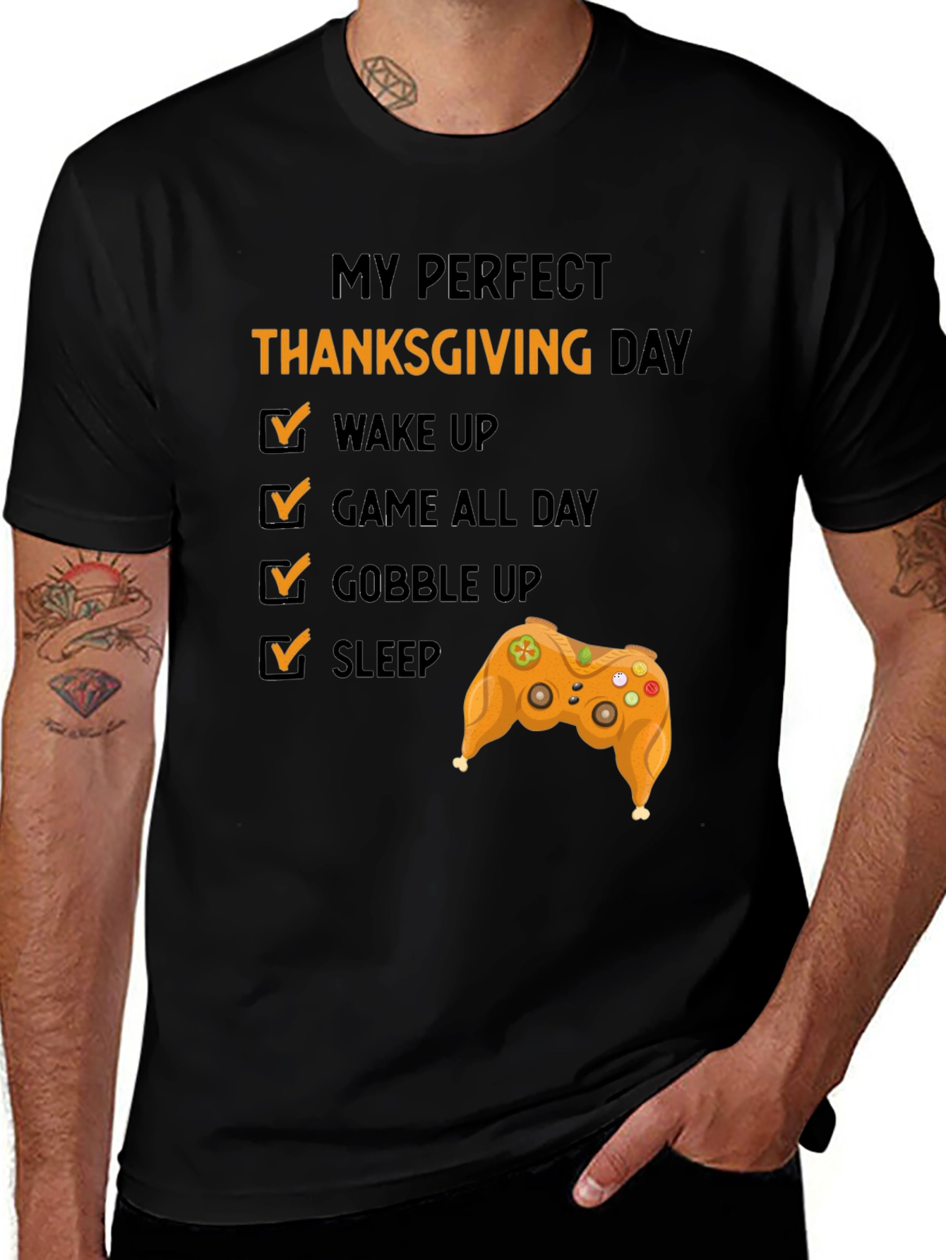 Variant 4 of Perfect Thanksgiving Day Gamer T-Shirt