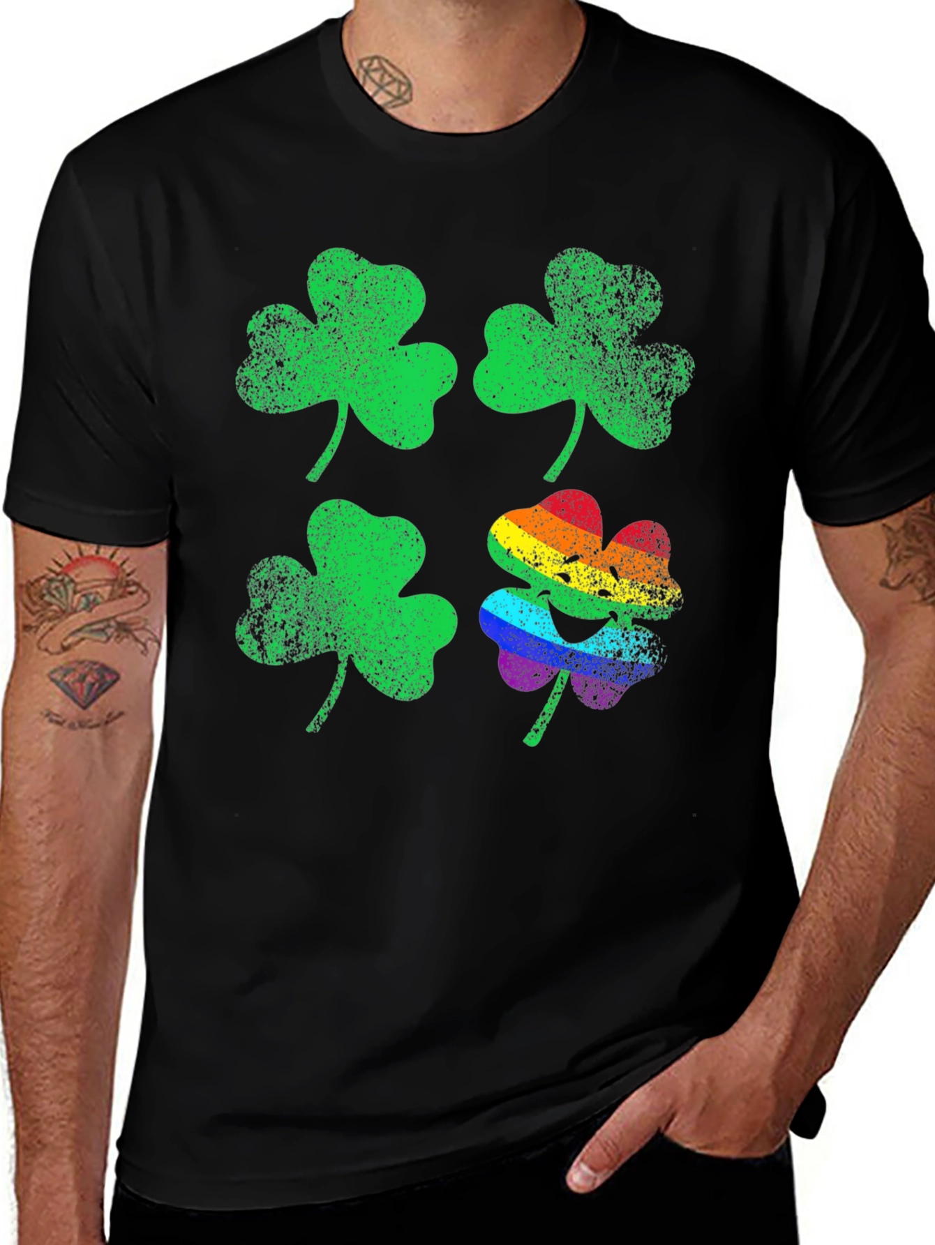 Variant 3 of St. Patrick's Day Rainbow Shamrock T-Shirt