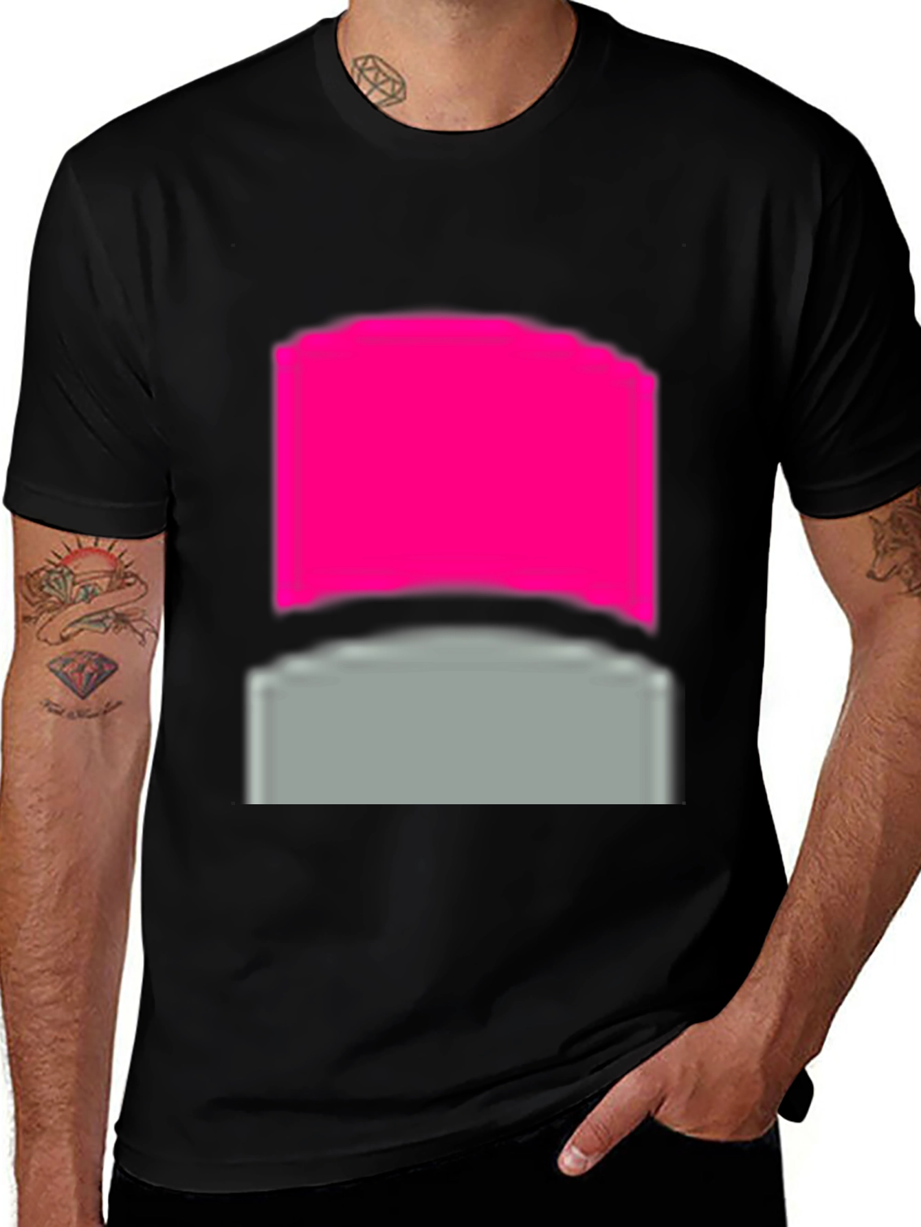 Modern Black Tee with Graphic Design
