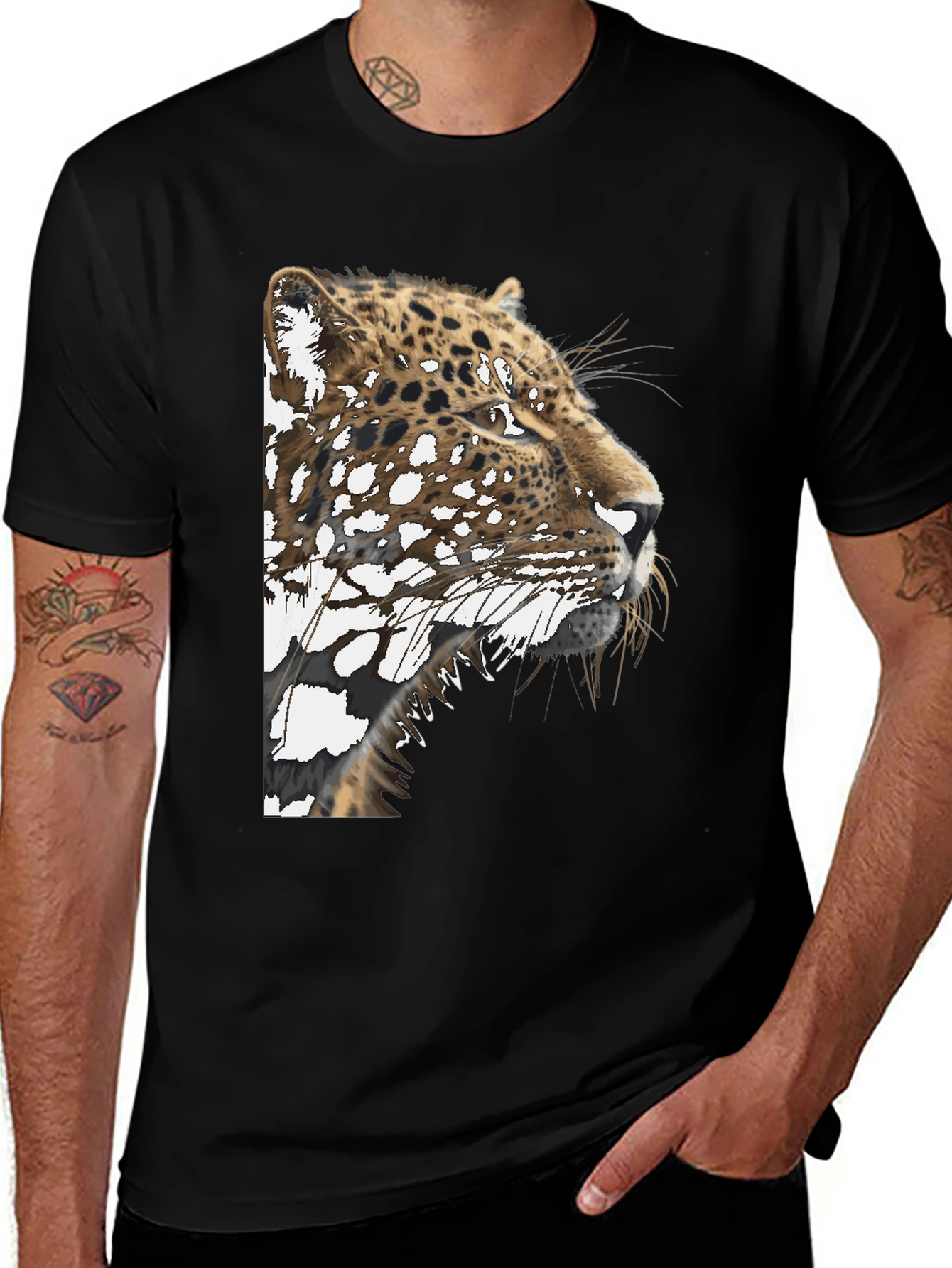 Variant 11 of Jaguar Graphic Tee - Stylish Men's Black T-Shirt