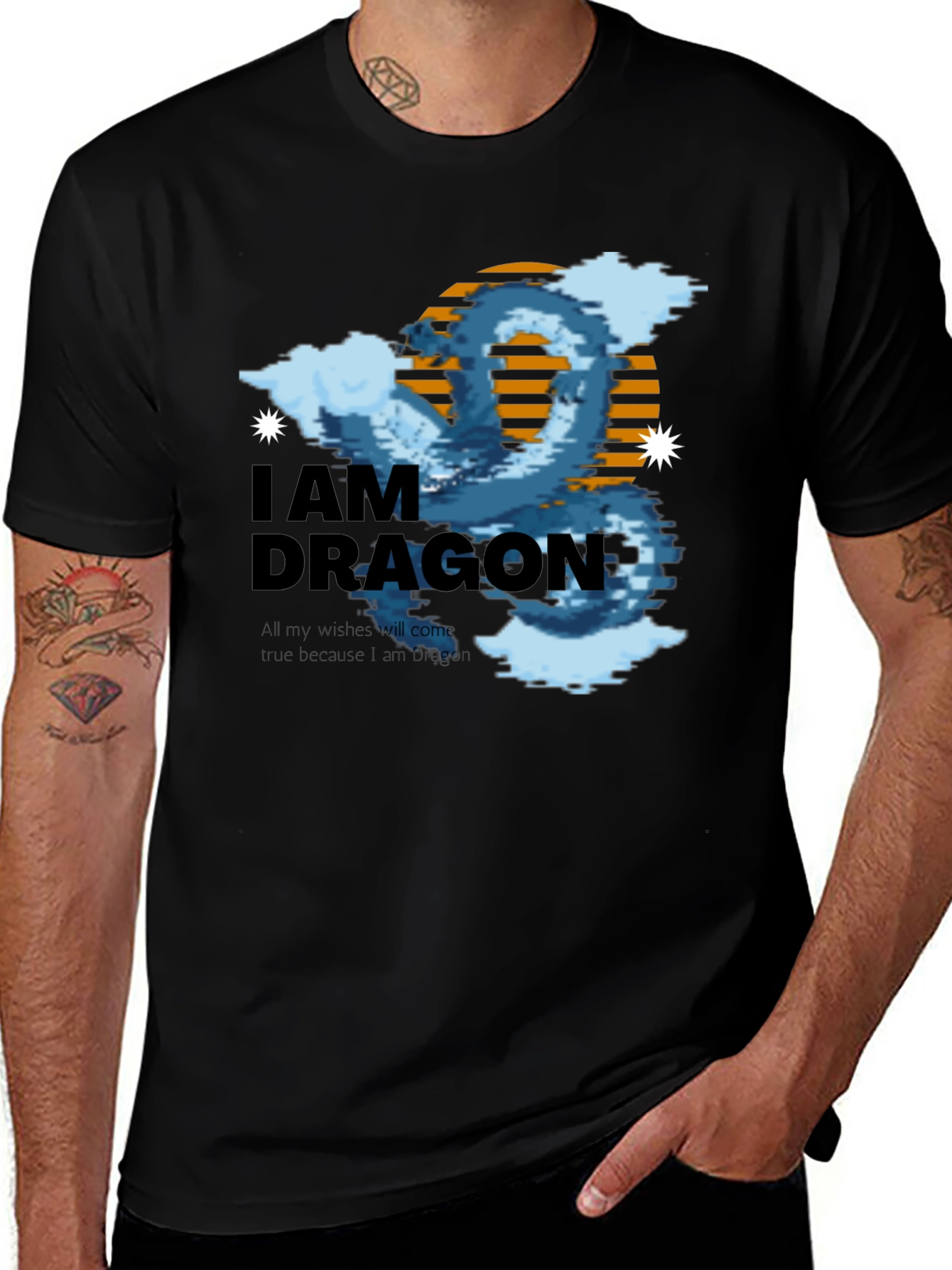 Variant 10 of I Am Dragon Black Graphic Tee