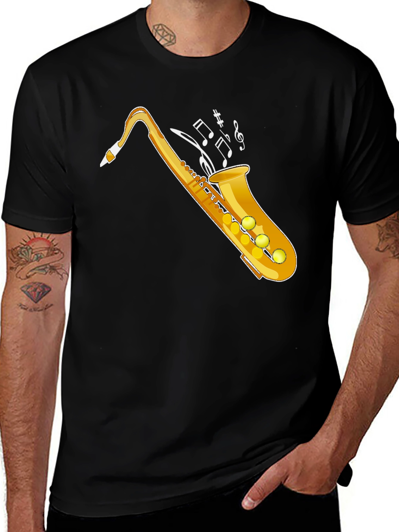 Variant 16 of Saxophone Graphic Tee - Musical Instrument T-Shirt